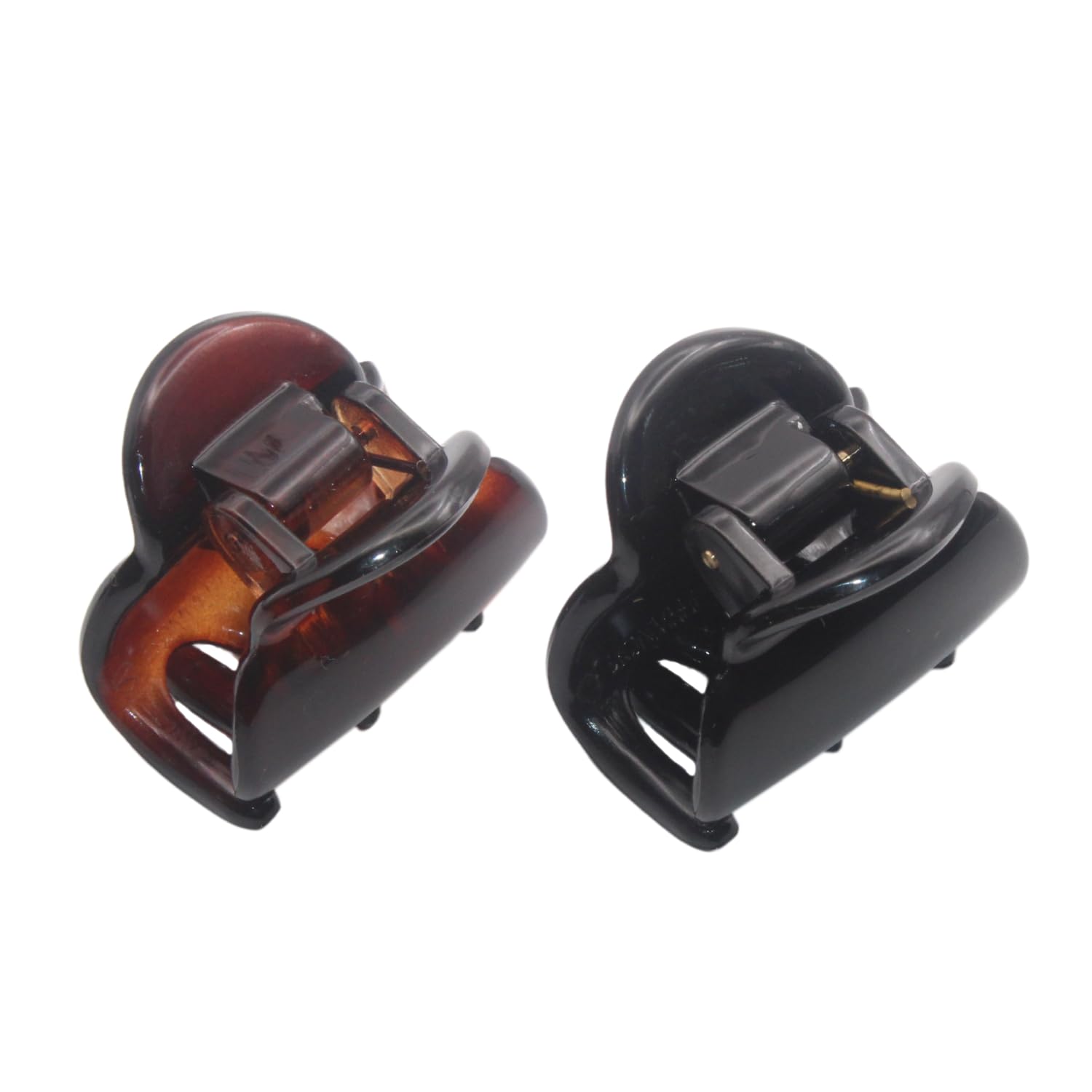 Parcelona French Chic Duo Small 1 1/4" Cellulose Hair Claw for Women and Girls