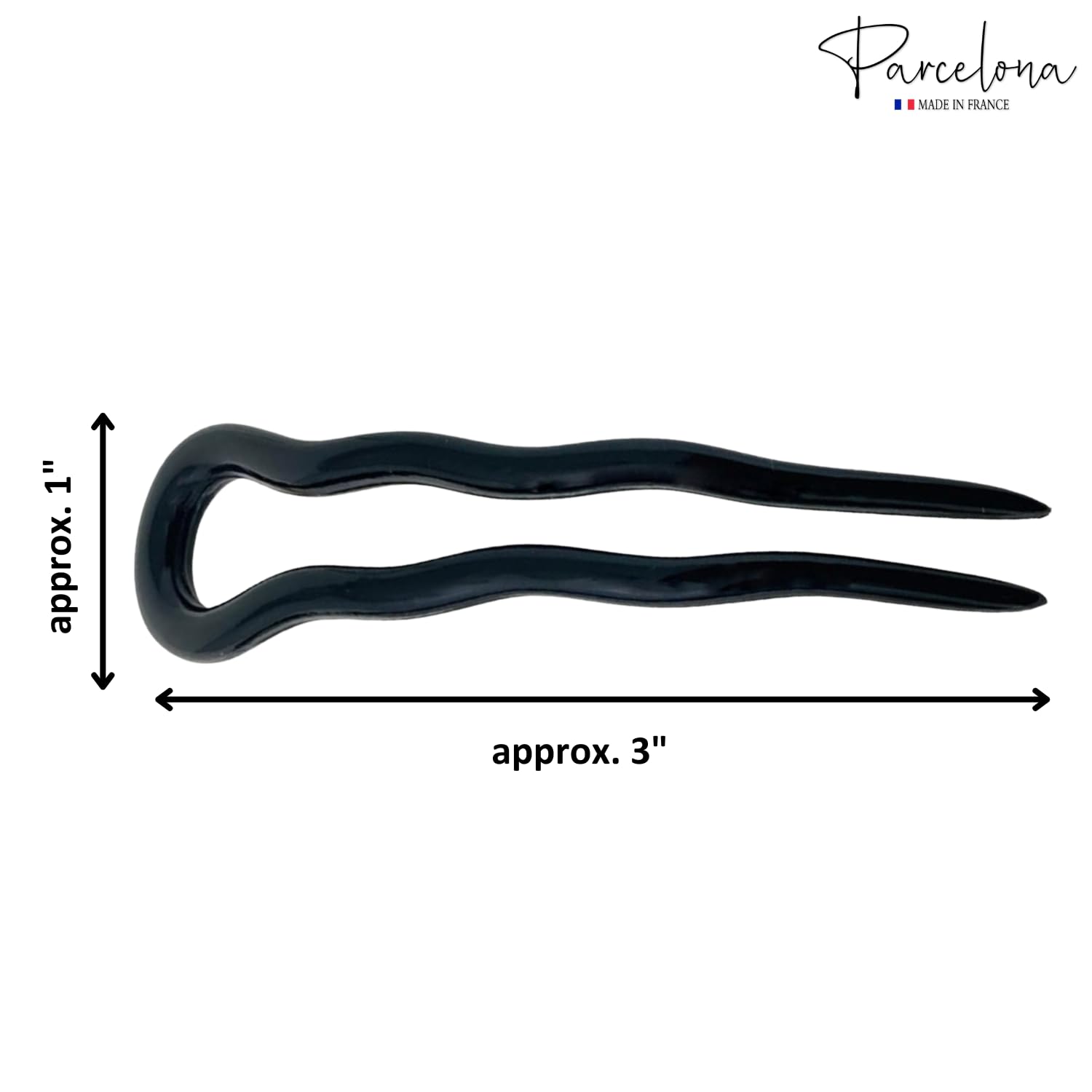 Parcelona French Mystic Large Cellulose Hair Pins for Women & Girls(6Pcs)