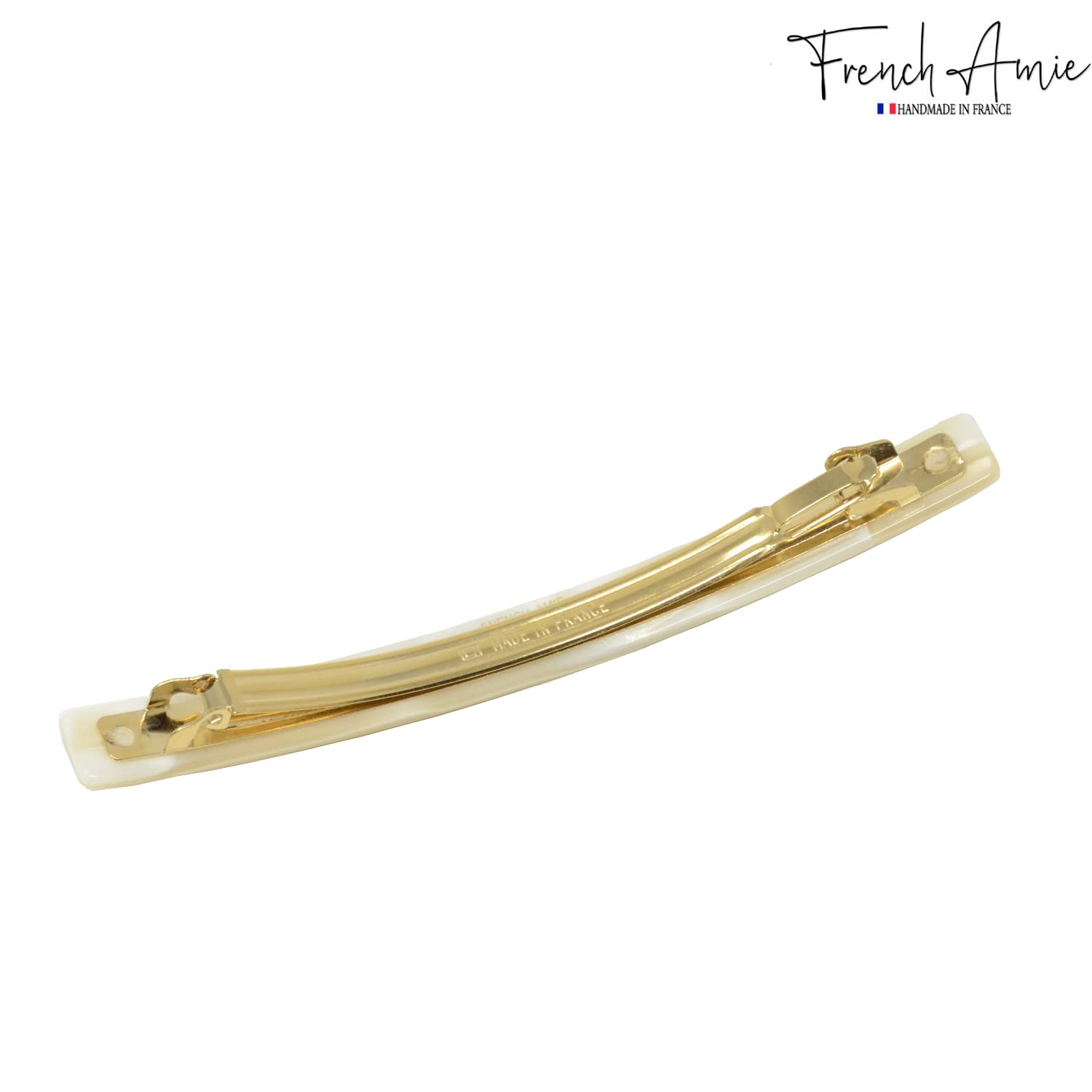 French Amie Long & Skinny Bar Large 4 1/4" Cellulose Acetate Hair Barrette Clip