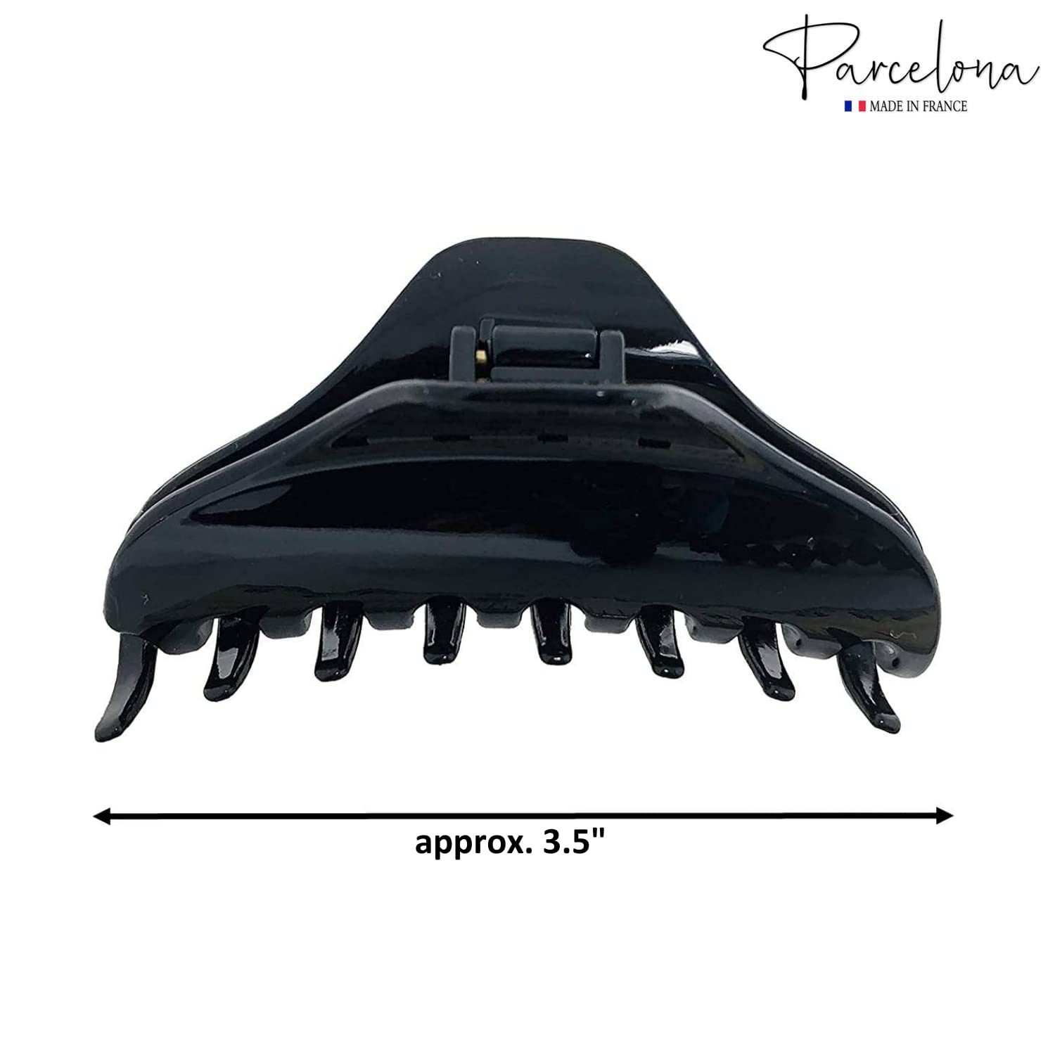 Parcelona French Boss Thin 3 1/2" Medium Cellulose Jaw Hair Claw for Women