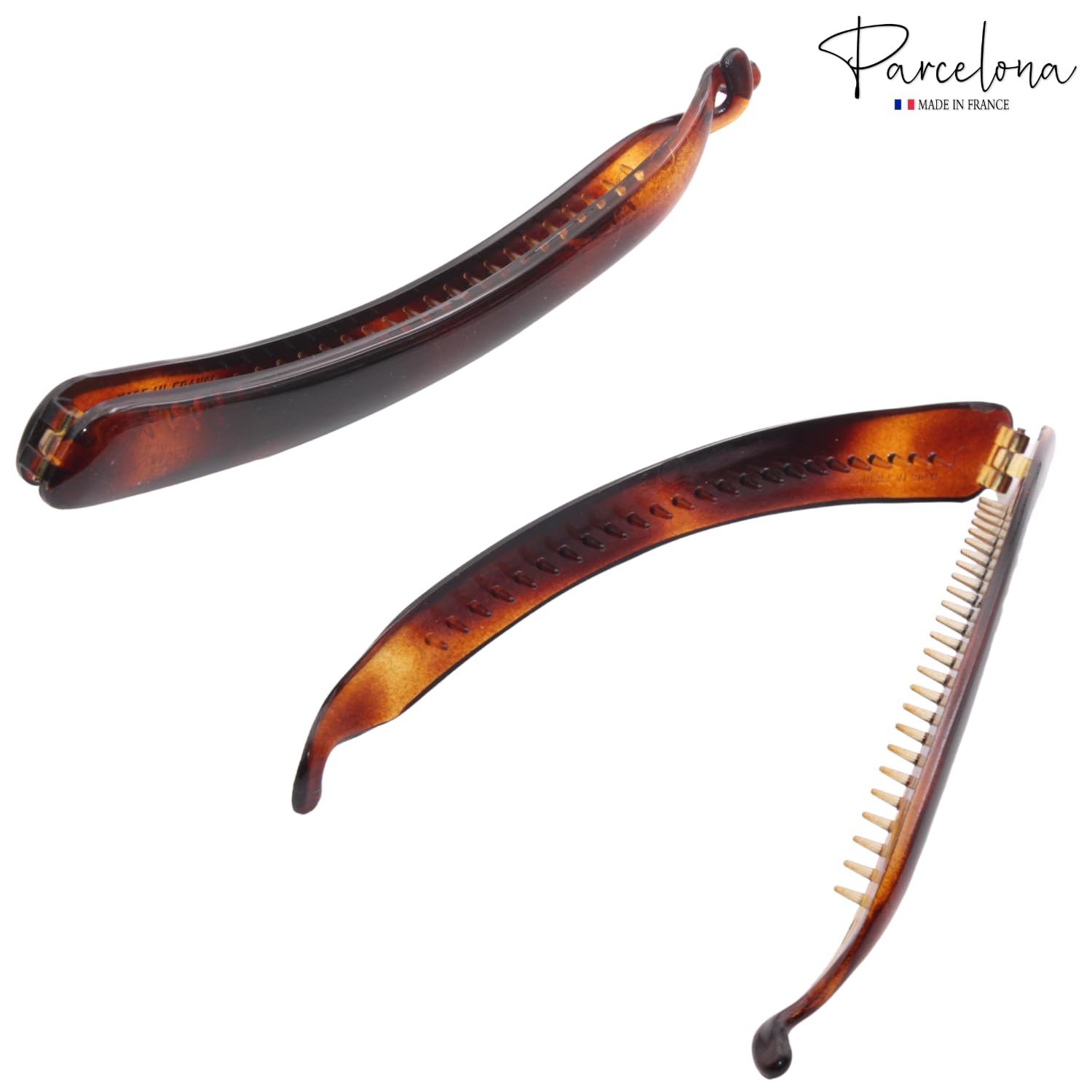 Parcelona French Large 5 1/2" Cellulose Banana Hair Clip for Women and Girls