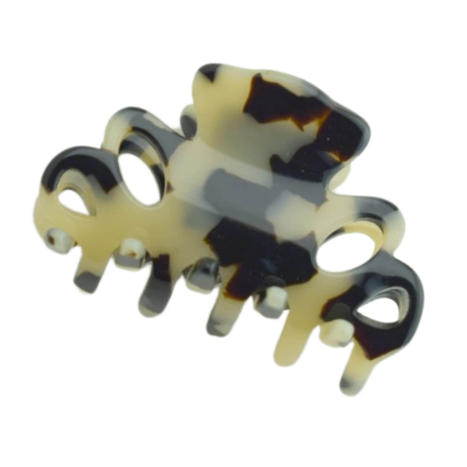 French Amie Orchids Small 2" Handmade Cellulose Flexible Hair Claw Clip