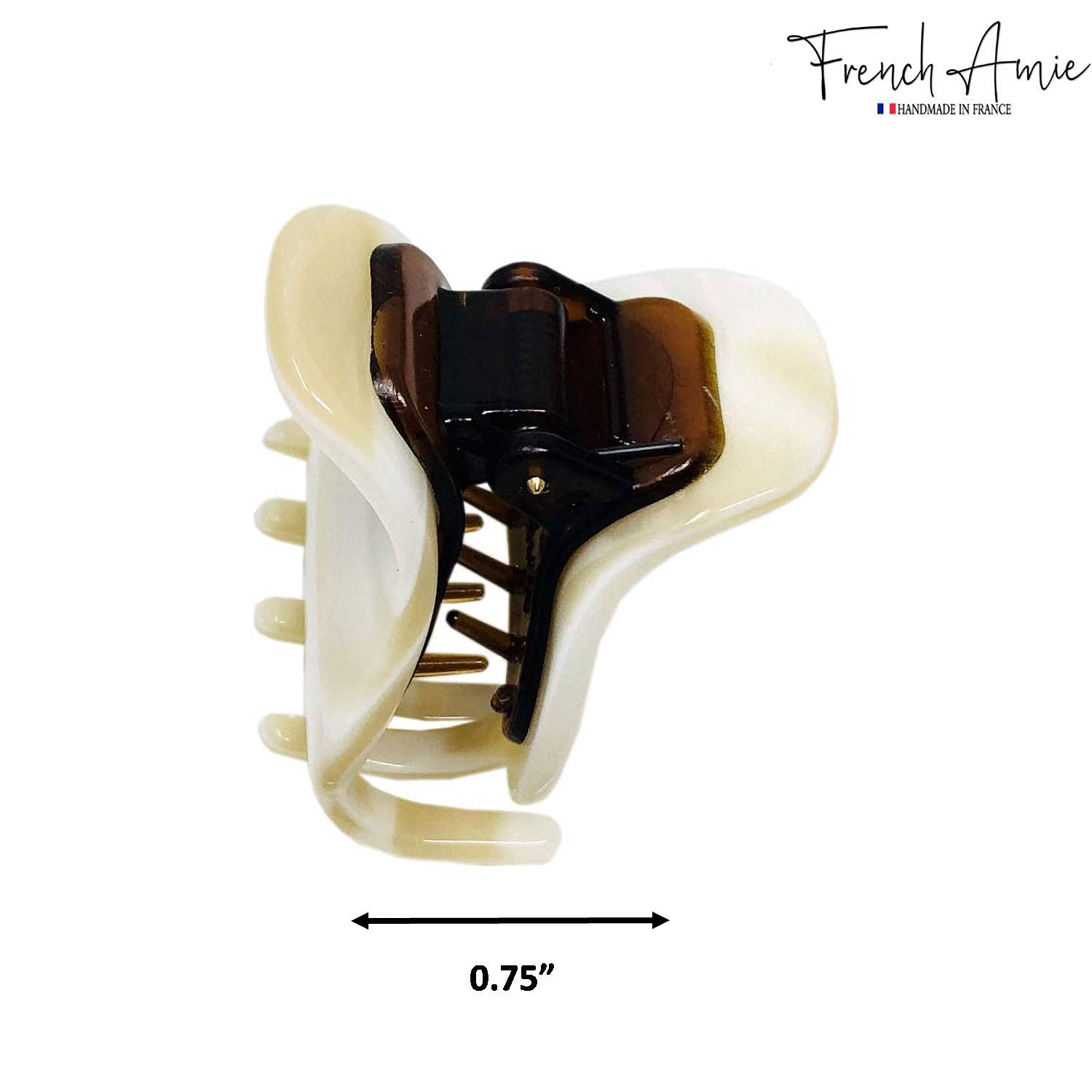 French Amie Belle 1 1/2" Mini Handmade Hair Claw French Acetate Jaw Clip for Women