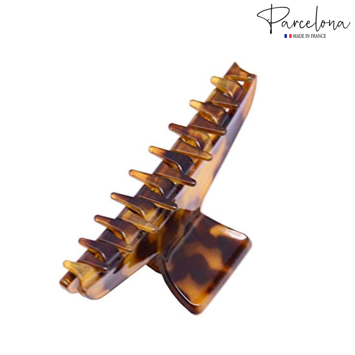 Parcelona French Pinch Medium Cellulose Covered Spring Jaw Hair Claw for Women