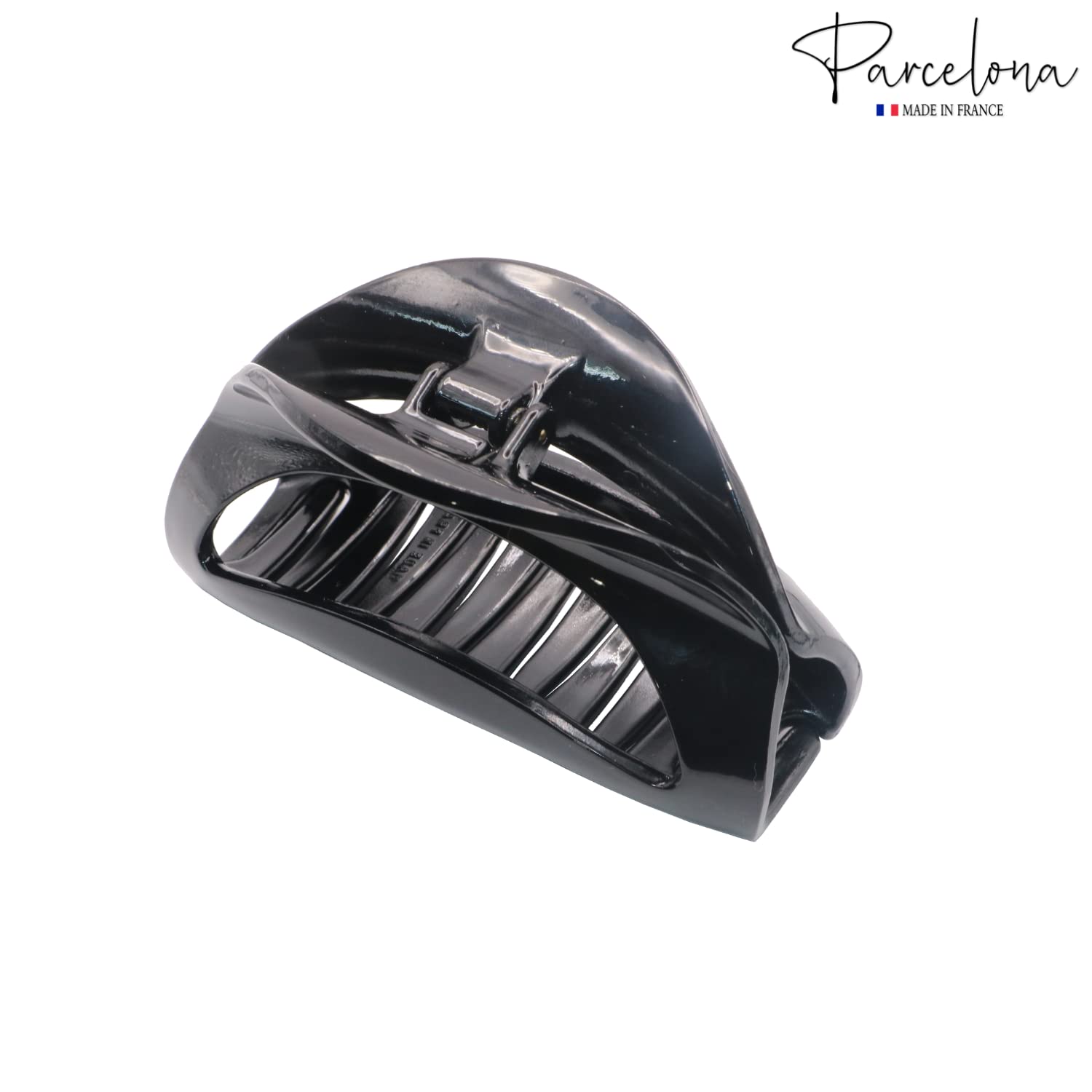 Parcelona French Vrille Medium 3.5" Cellulose No Slip Volume Jaw Hair Claw Clips