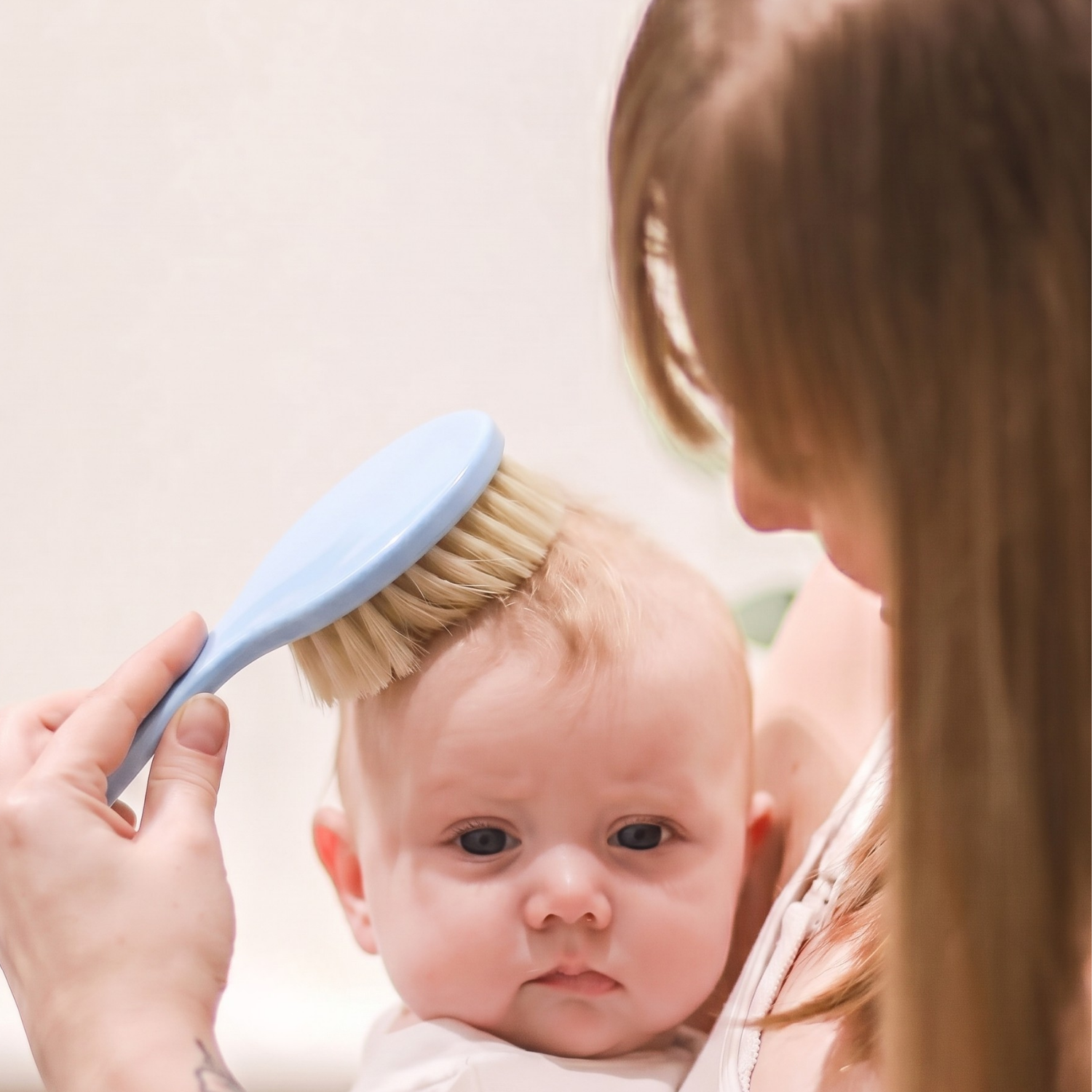 Parcelona French Grooming Combo 6” Cellulose Baby Brush and Comb for Toddlers