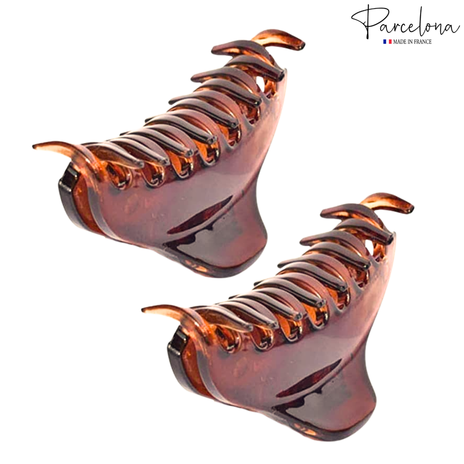 Parcelona France Skinny Boss Hair Claw 2 1/4" Small Jaw Hair Clips for Women