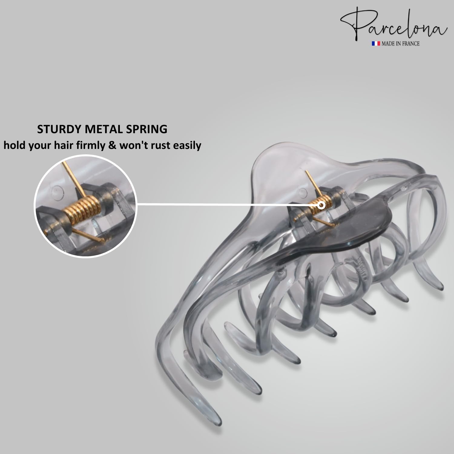 Parcelona French Dendrite Medium Cellulose Jaw Hair Claw for Women and Girls