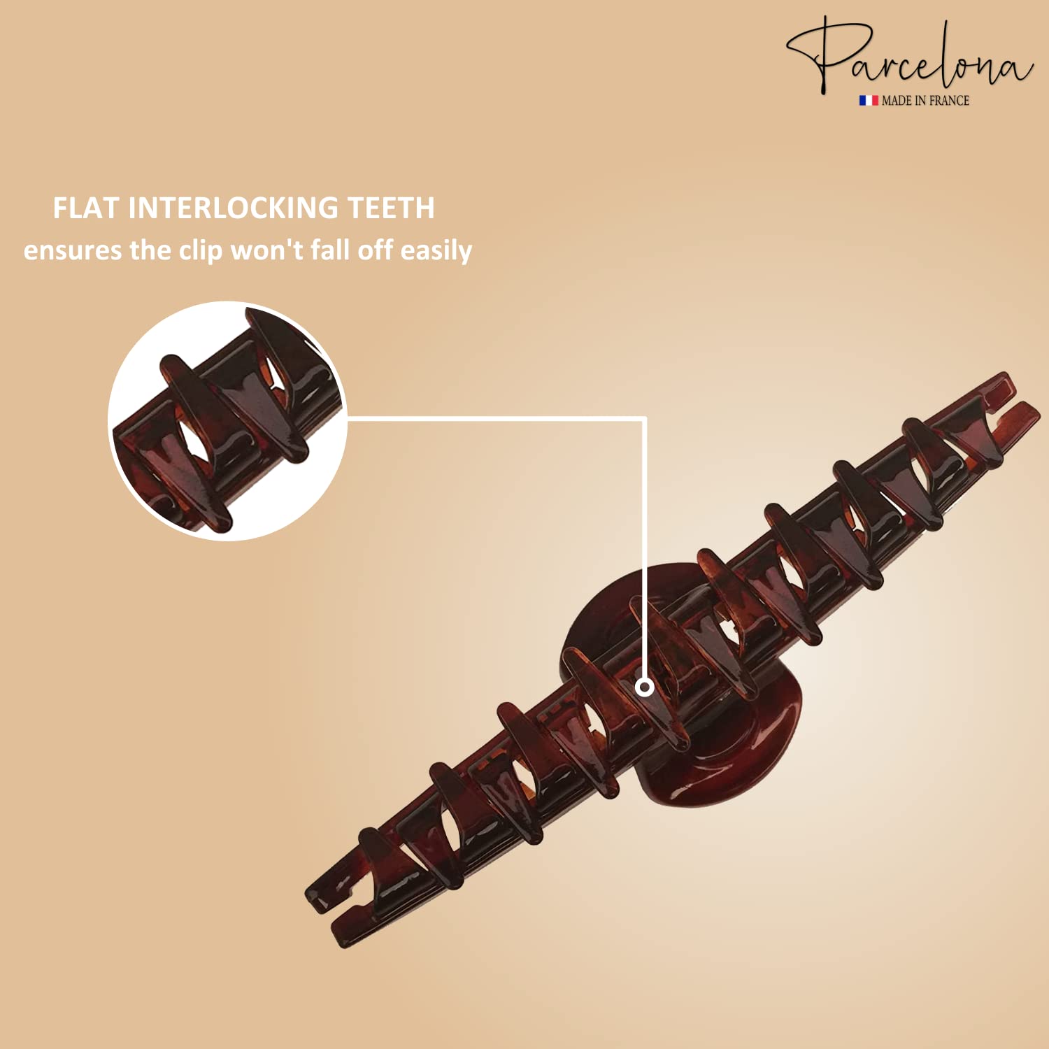 Parcelona French Pinch Crystal Cellulose Jaw Hair Claw for Women and Girls