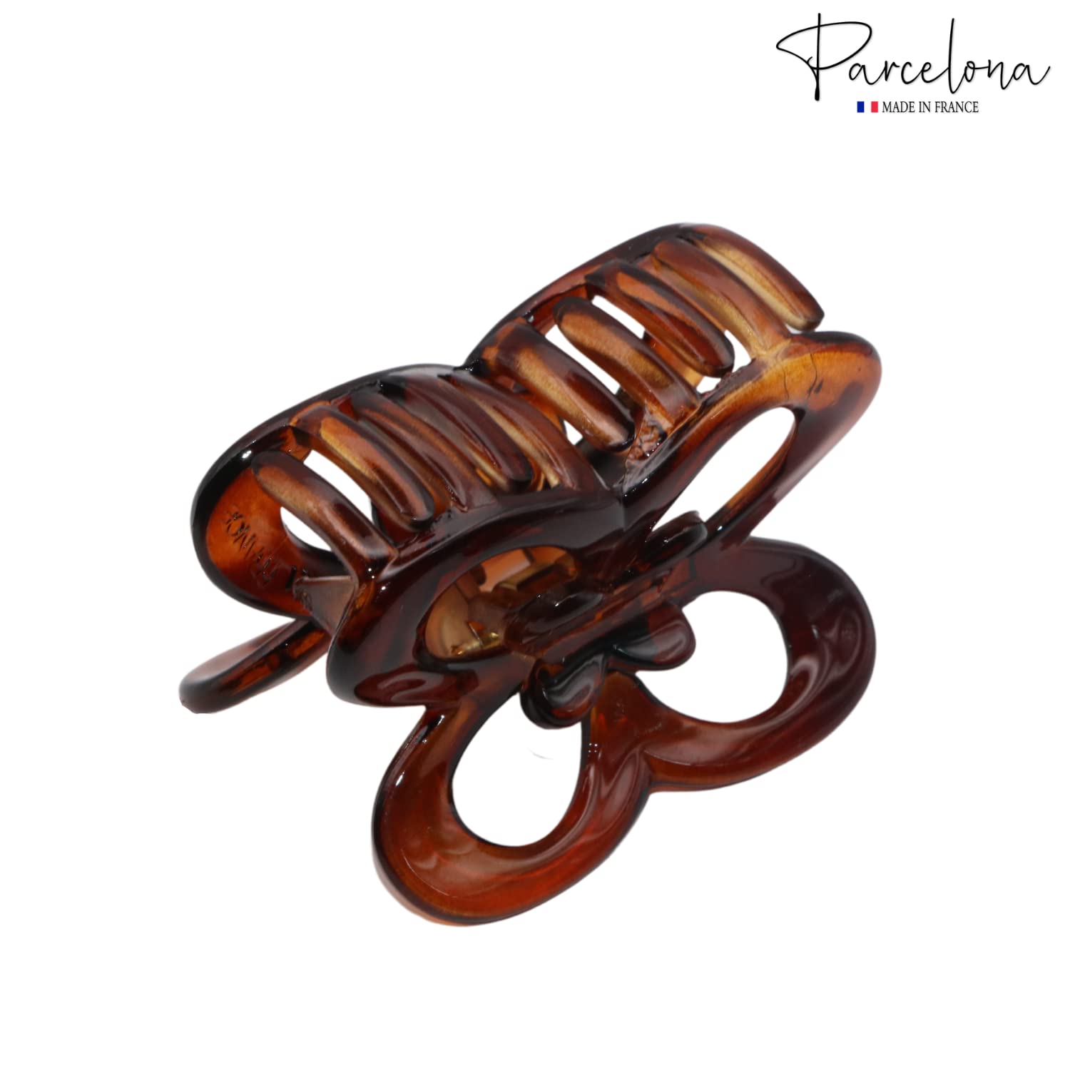 Parcelona French Butterfly Small 2" Tortoise Shell Brown Cellulose Jaw Claw Clip
