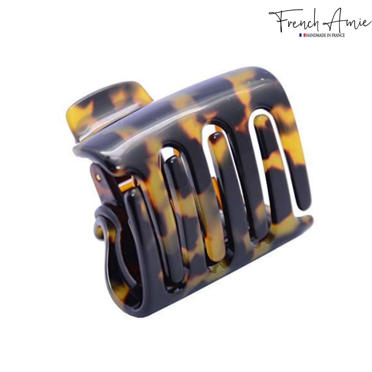 French Amie Big Fat Handmade Cellulose Acetate Small Jaw Hair Claw for Women and Girls