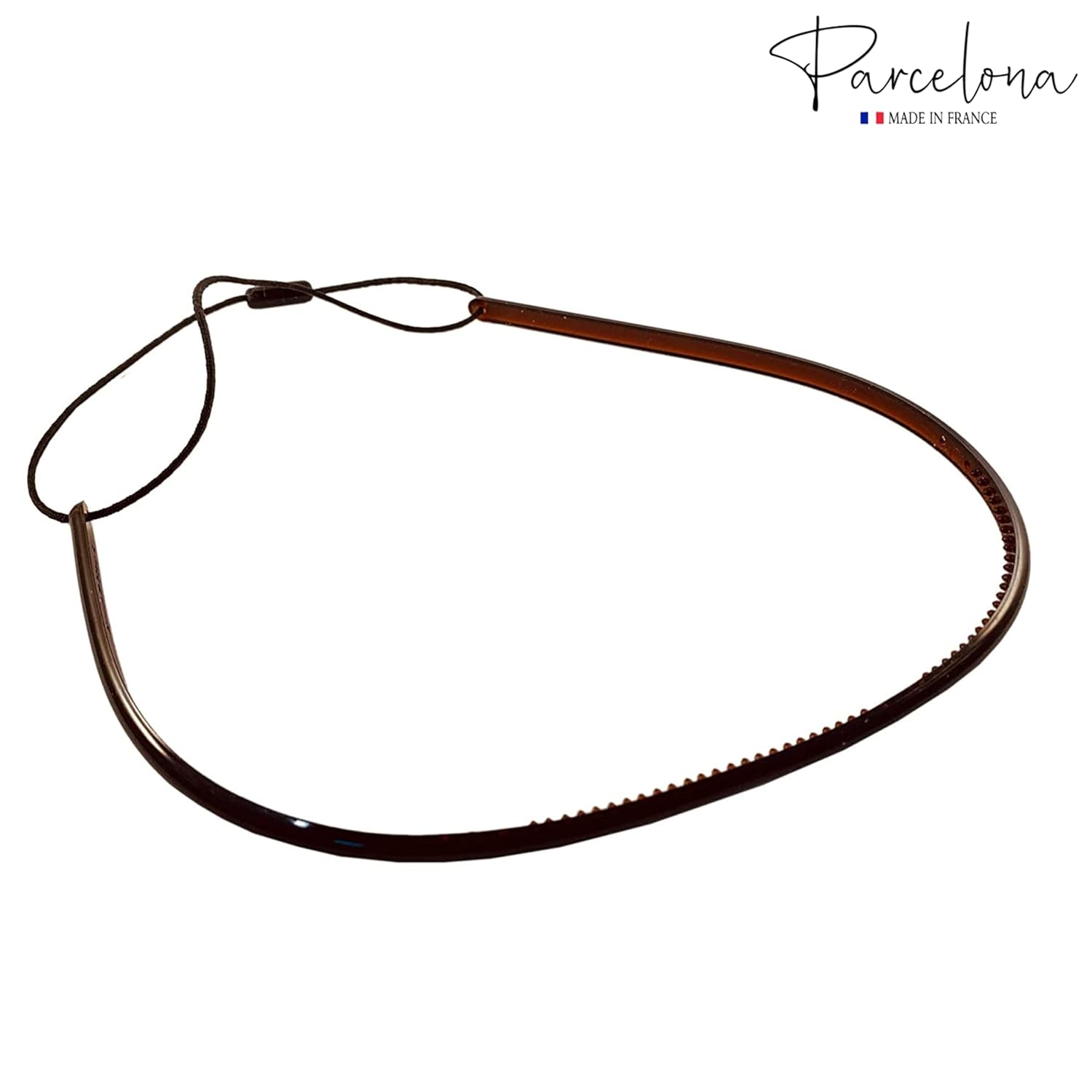 Parcelona French Flexi Bandeau Tie Shell Celluloid Set of 2 Thin hair Headband