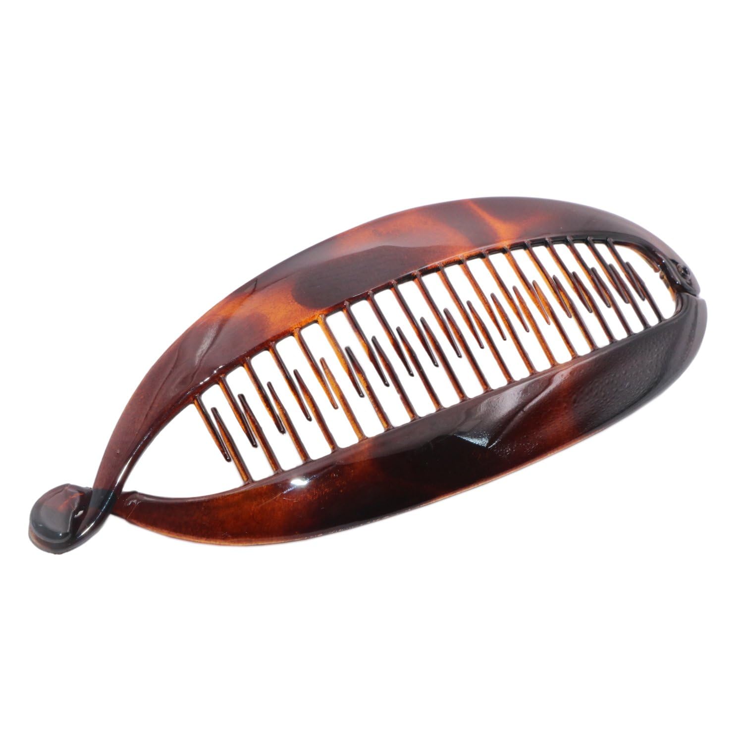 Parcelona French Narrow Large 6 1/2" Shell Cellulose Banana Hair Clip