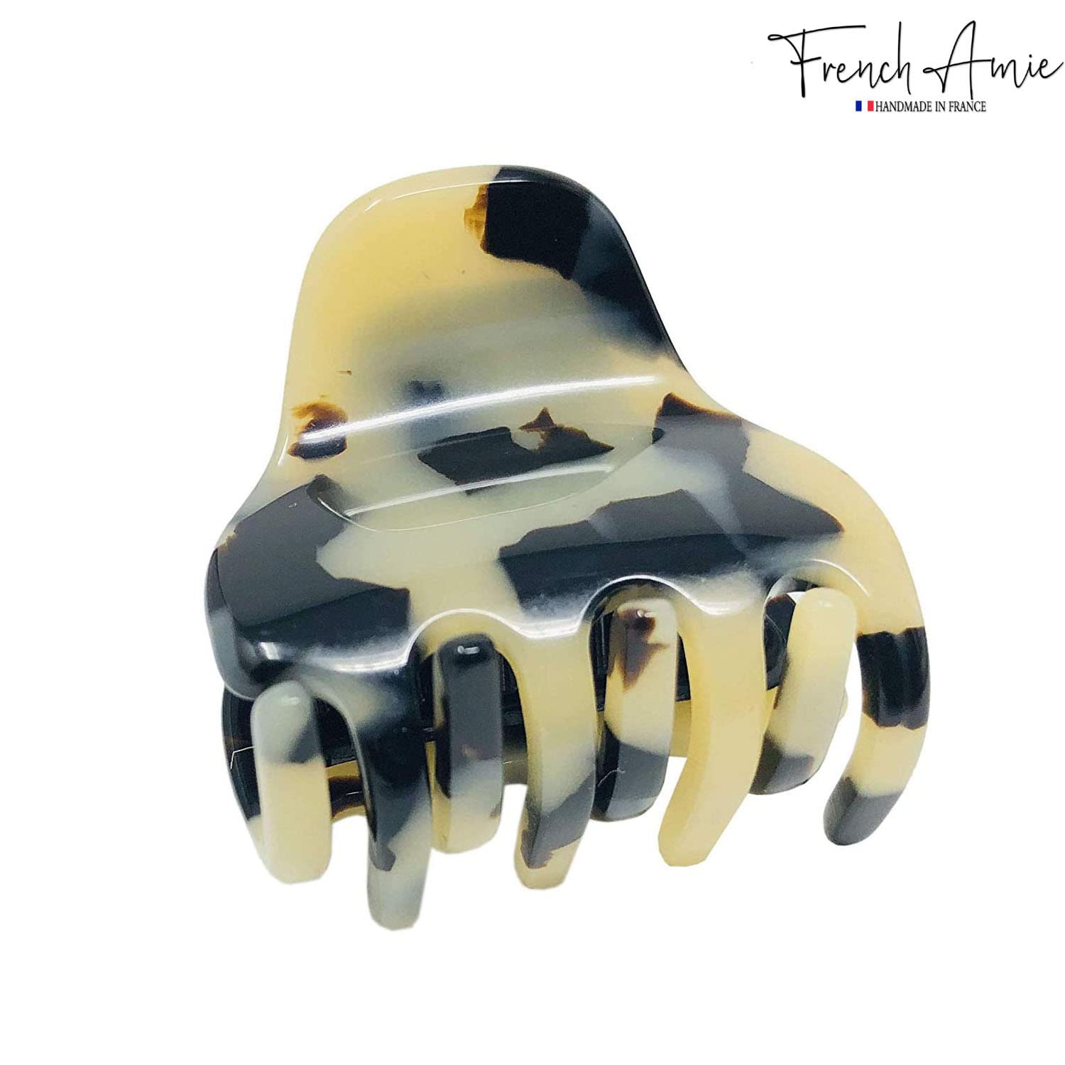 French Amie Belle 1 1/2" Mini Handmade Hair Claw French Acetate Jaw Clip for Women