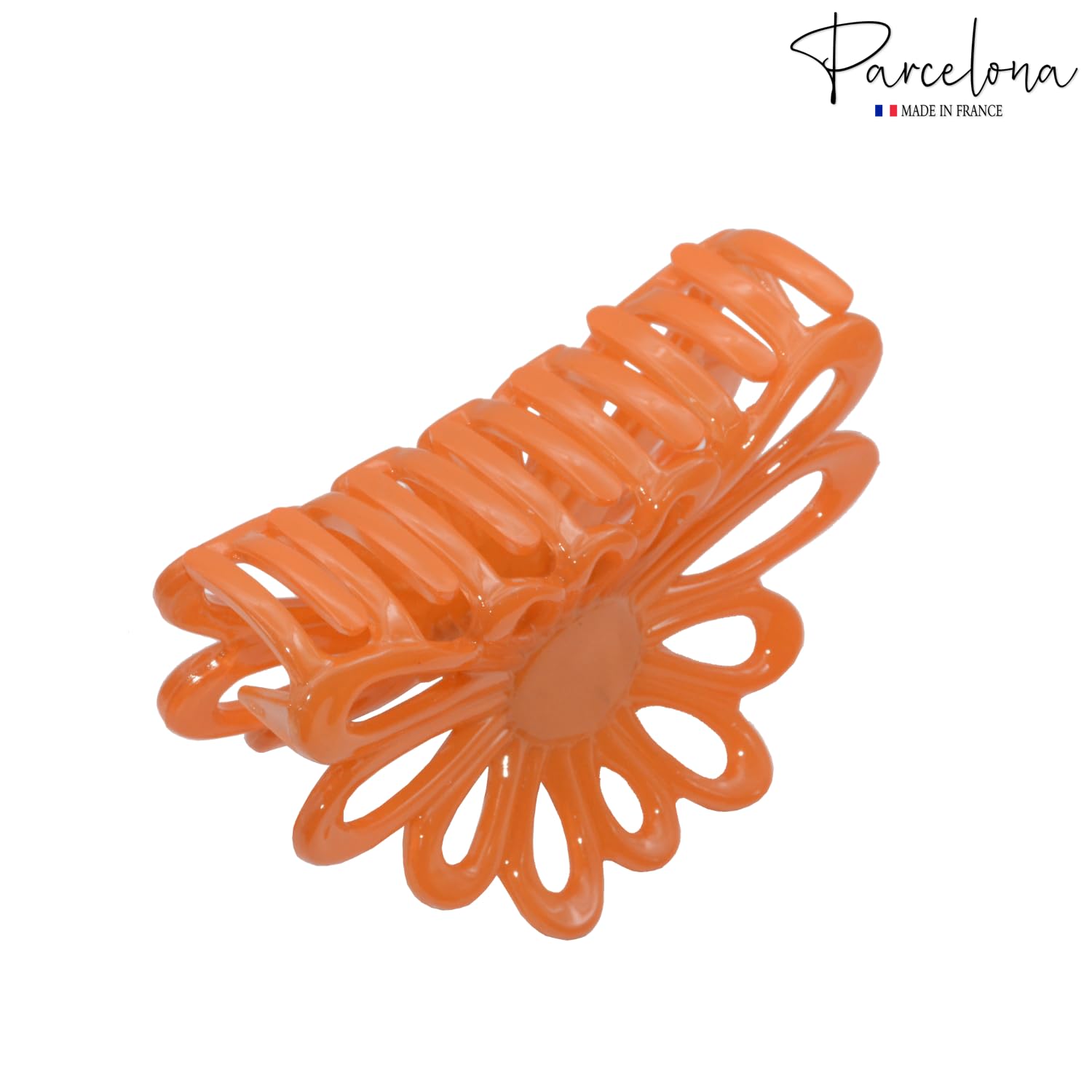 Parcelona French Plume Medium 3" Cellulose Acetate Hair Claw for Women and Girls