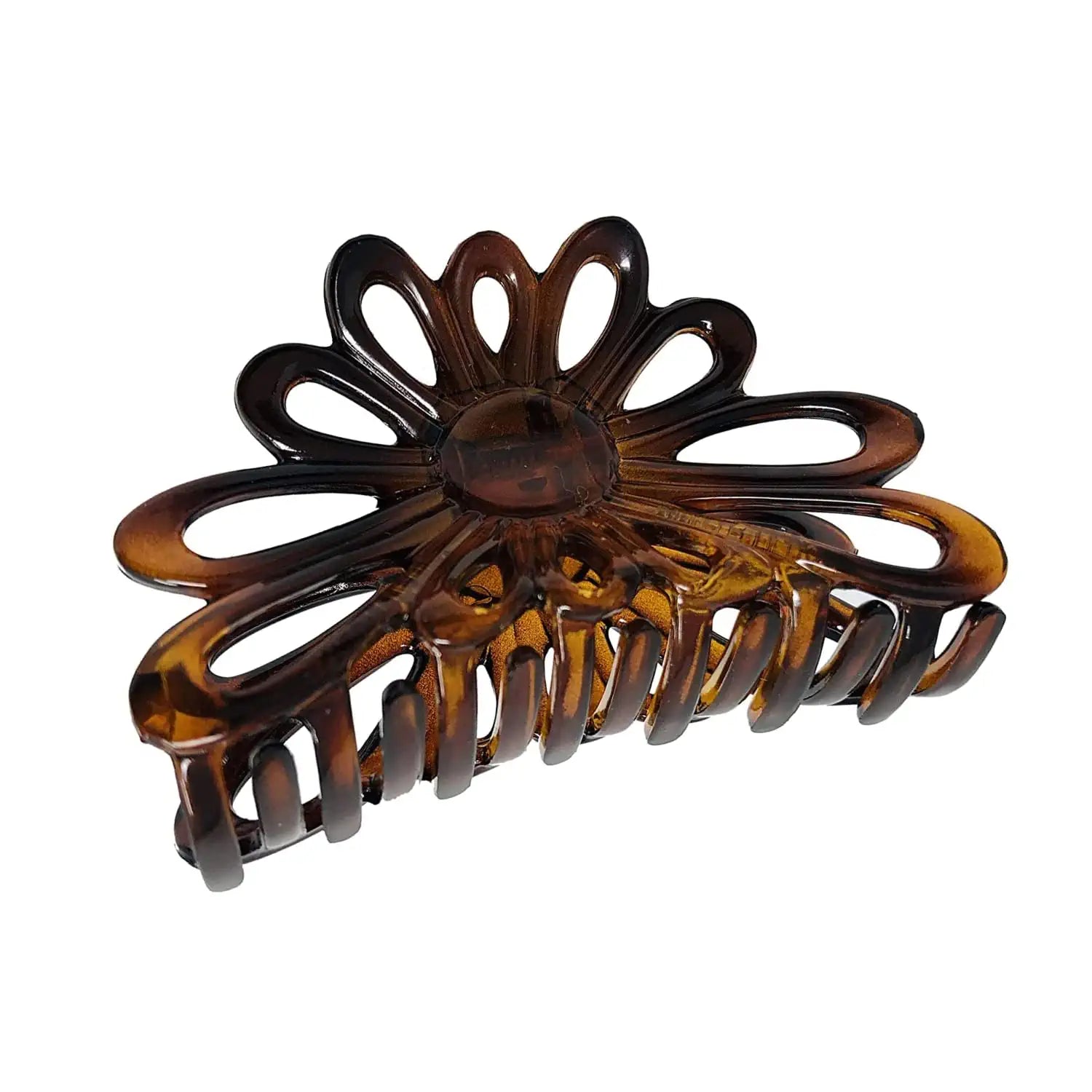 Parcelona French Plume Medium 3" Cellulose Acetate Hair Claw for Women and Girls