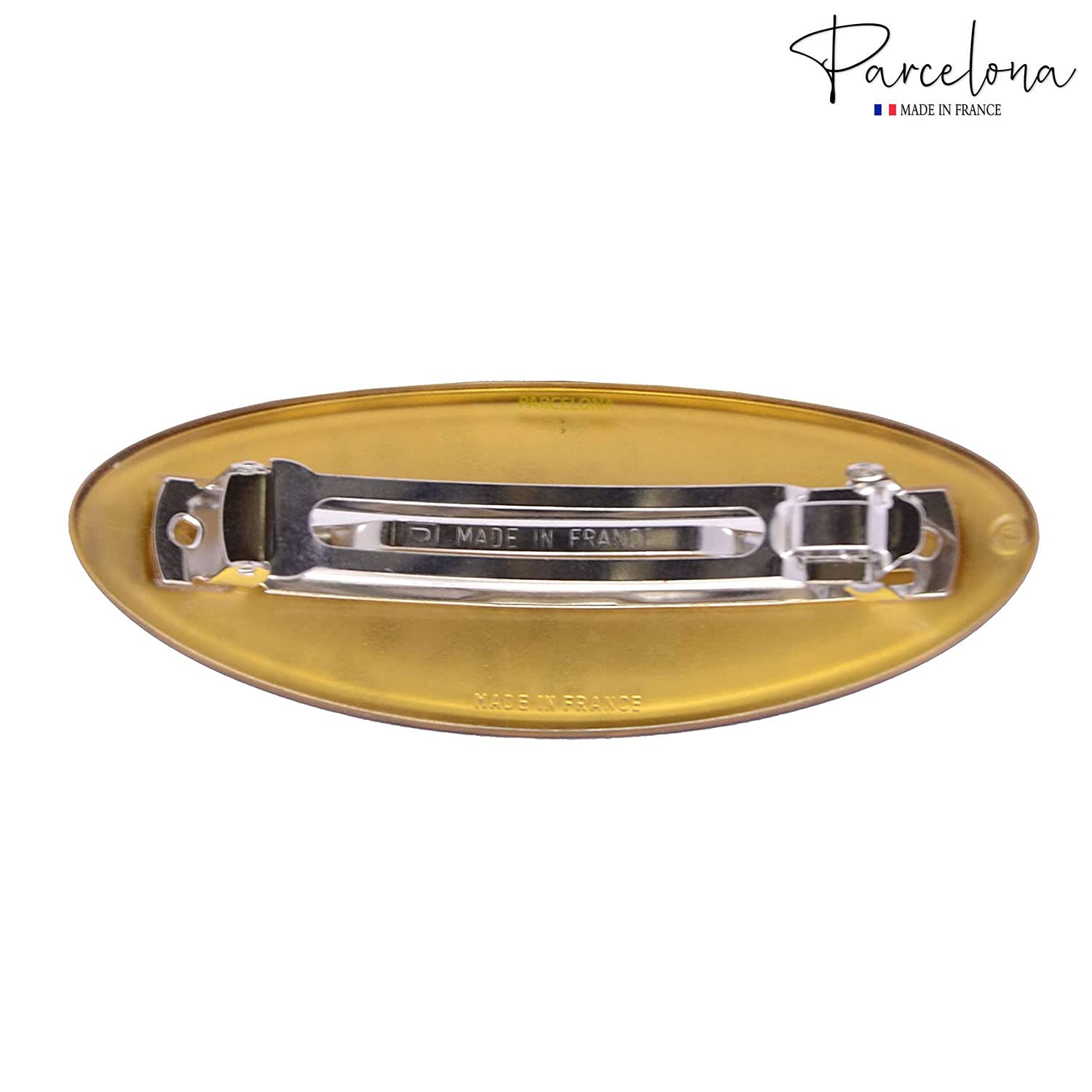 Parcelona French Oval Large 4" Cellulose Automatic Hair Barrette for Women