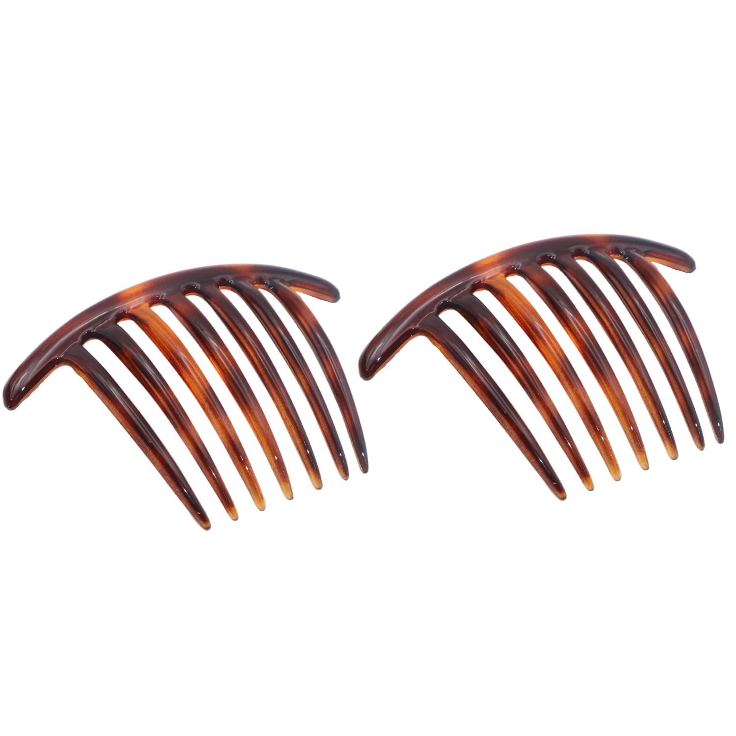 Parcelona French Twist 7 Teeth Large Cellulose Side Hair Combs for Women(2 Pcs)