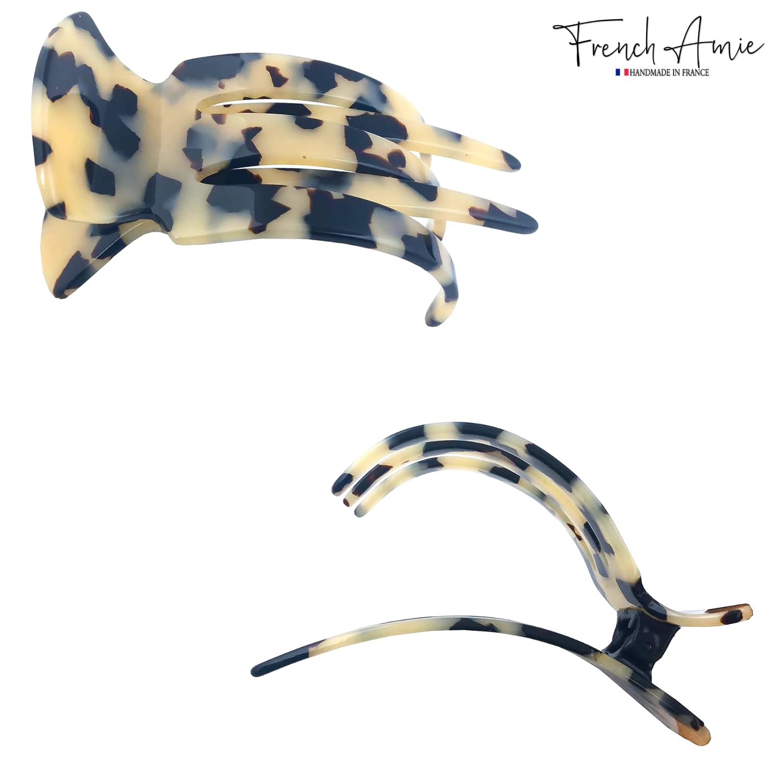 French Amie Pelican Small Cellulose Handmade No Slip Grip Hair Claw for Women