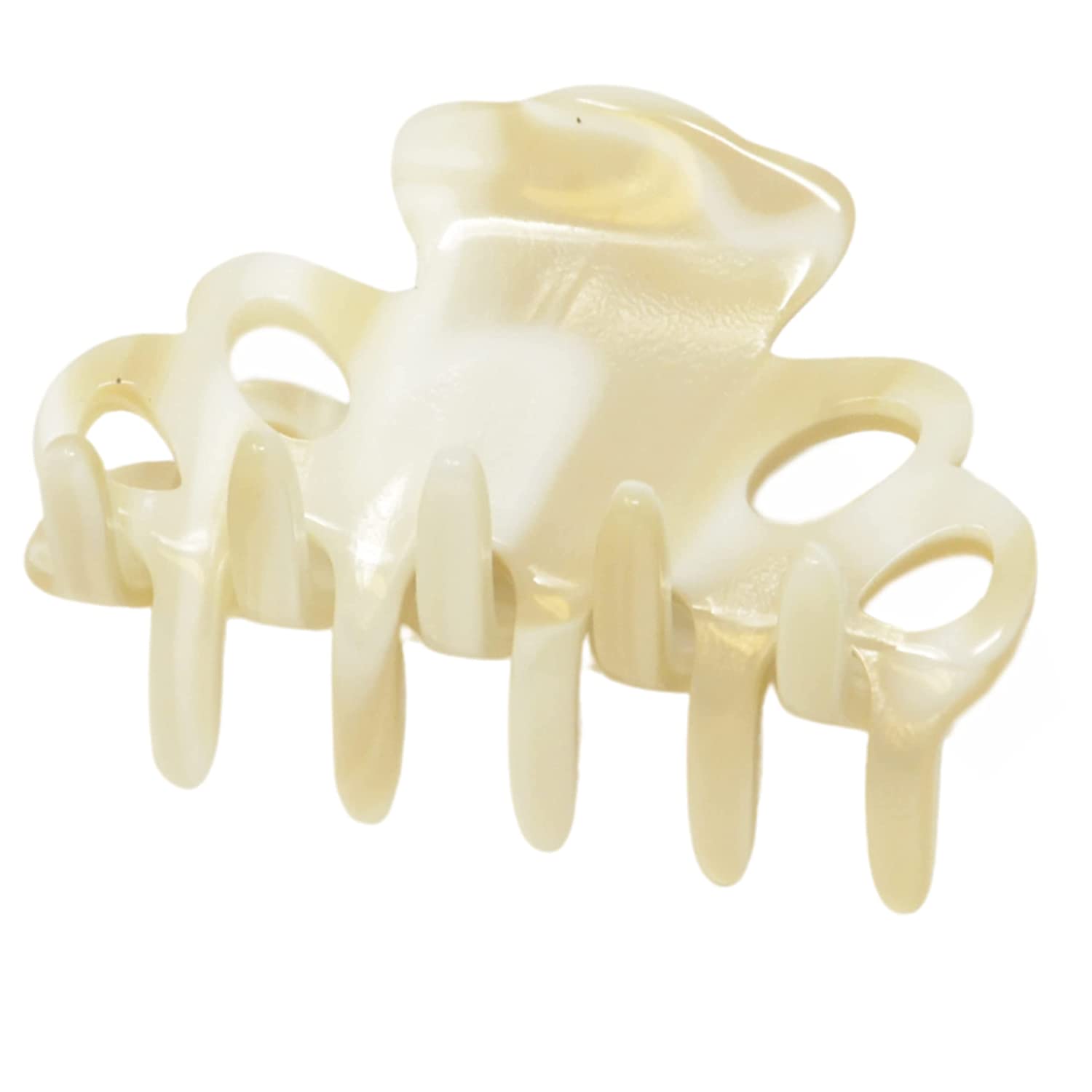 French Amie Orchids Small 2" Handmade Cellulose Flexible Hair Claw Clip