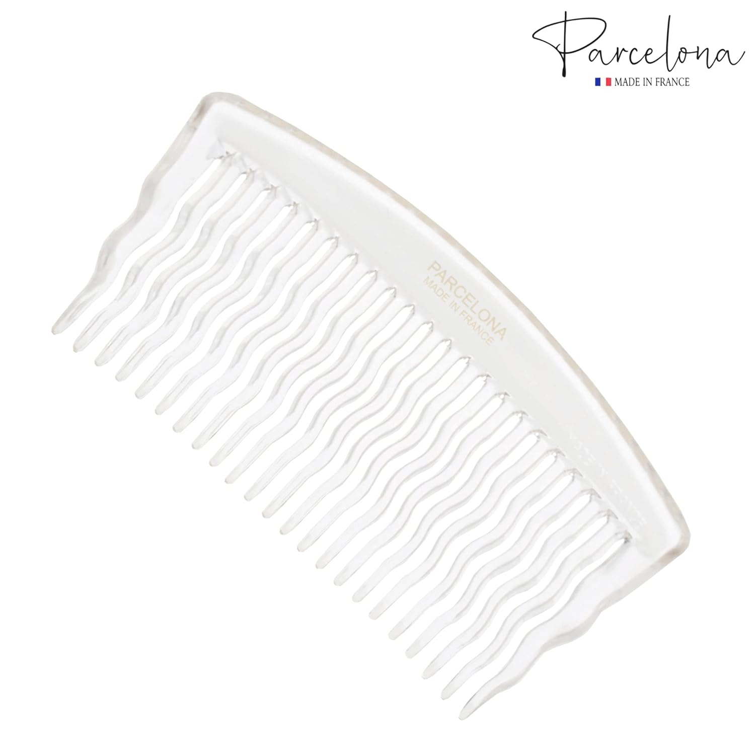 Parcelona French Zig Zag Small Cellulose Acetate 23 Teeth Side Hair Combs(2 Pcs)