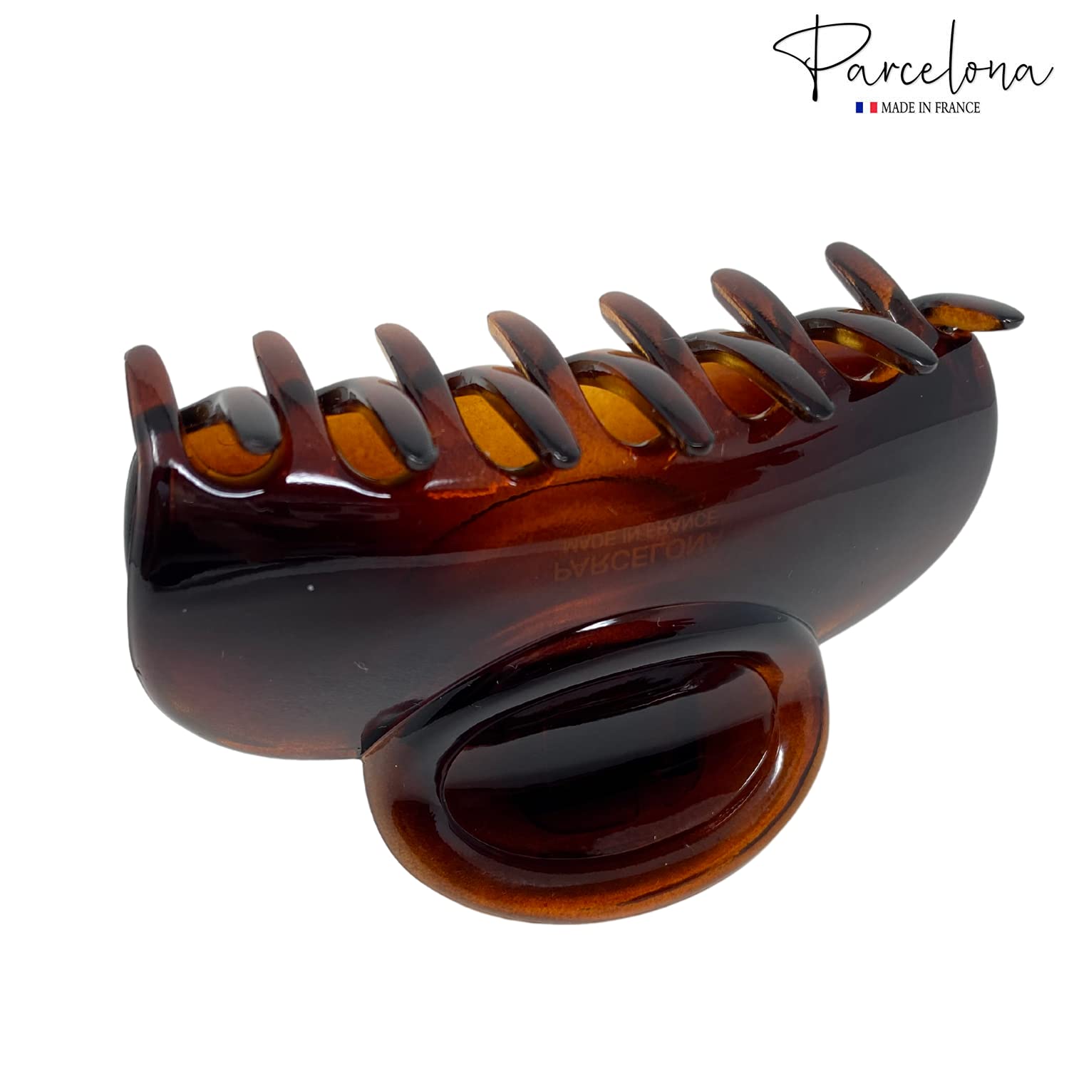Parcelona French Bouton Medium Shell Cellulose Jaw Hair Claw for Women and Girls