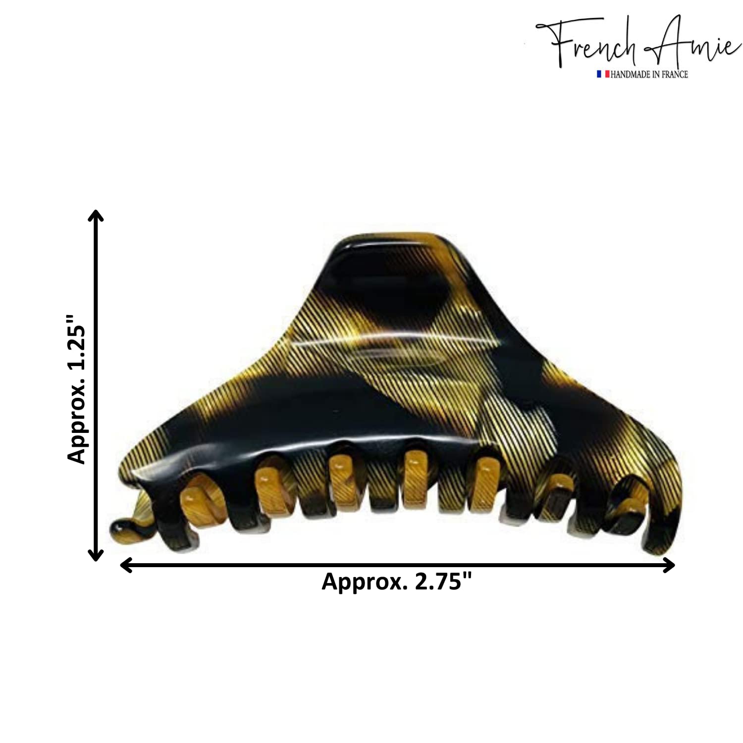 French Amie Director Thin and Narrow Small Handmade Cellulose Hair Claw for Women