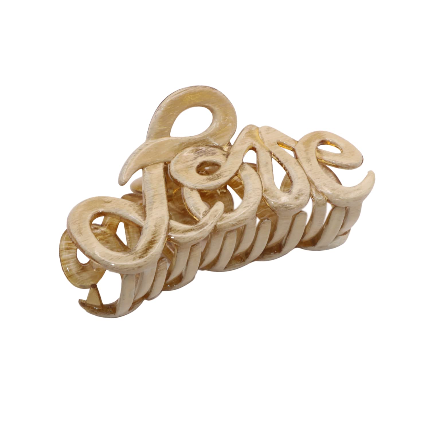 Parcelona French Love Medium 3" Cellulose Acetate Hair Claw Clip for Women