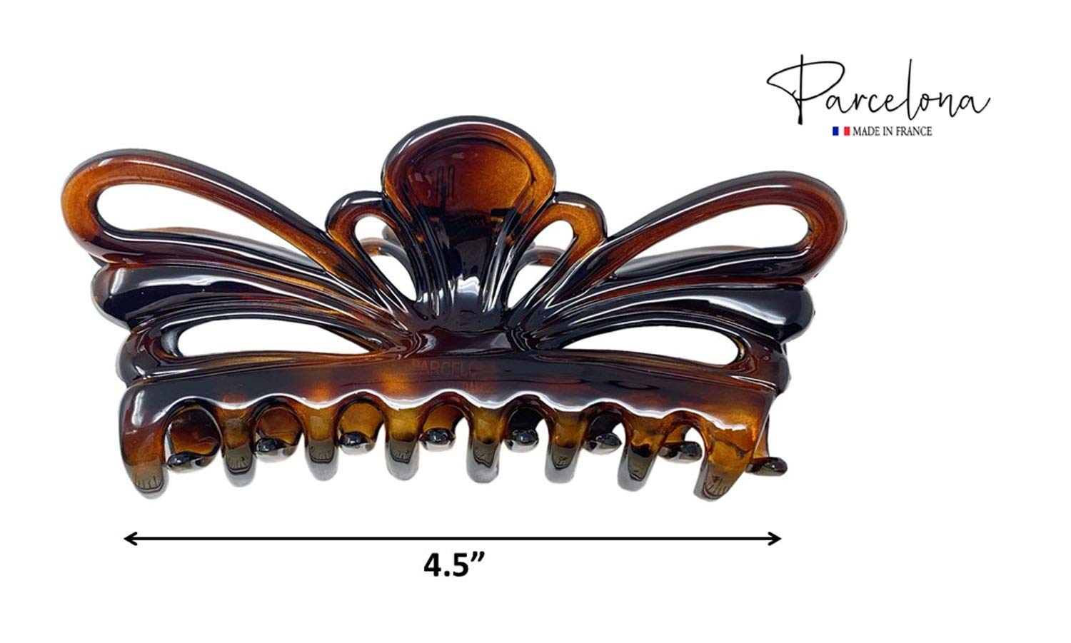 Parcelona French Tropical Butterfly Shell Extra Large Cellulose Hair Claw Clip