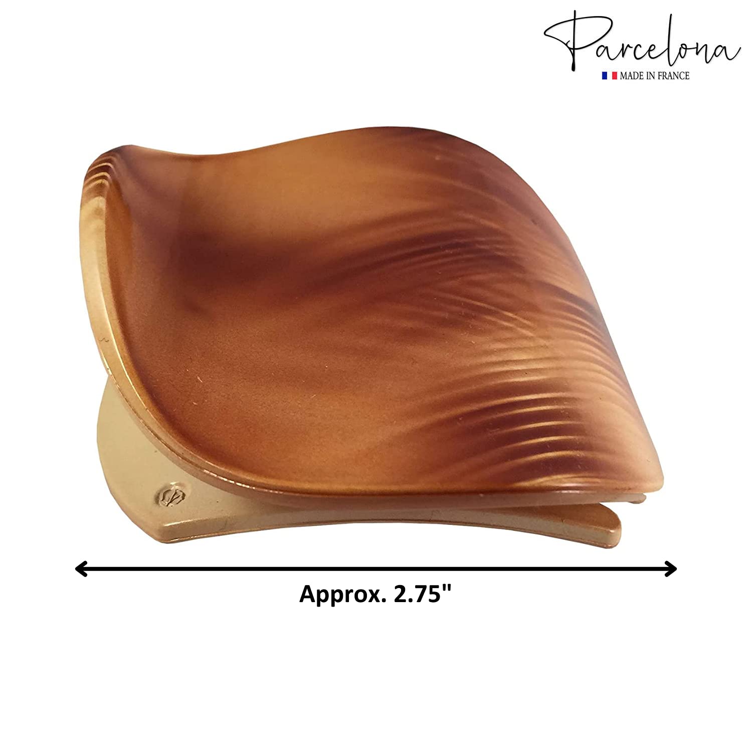 Parcelona French Onde Small 2 3/4" Cellulose Side Slide in Hair Claw for Women