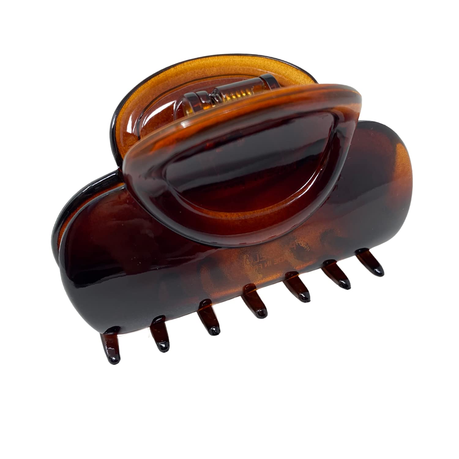 Parcelona French Bouton Medium Shell Cellulose Jaw Hair Claw for Women and Girls