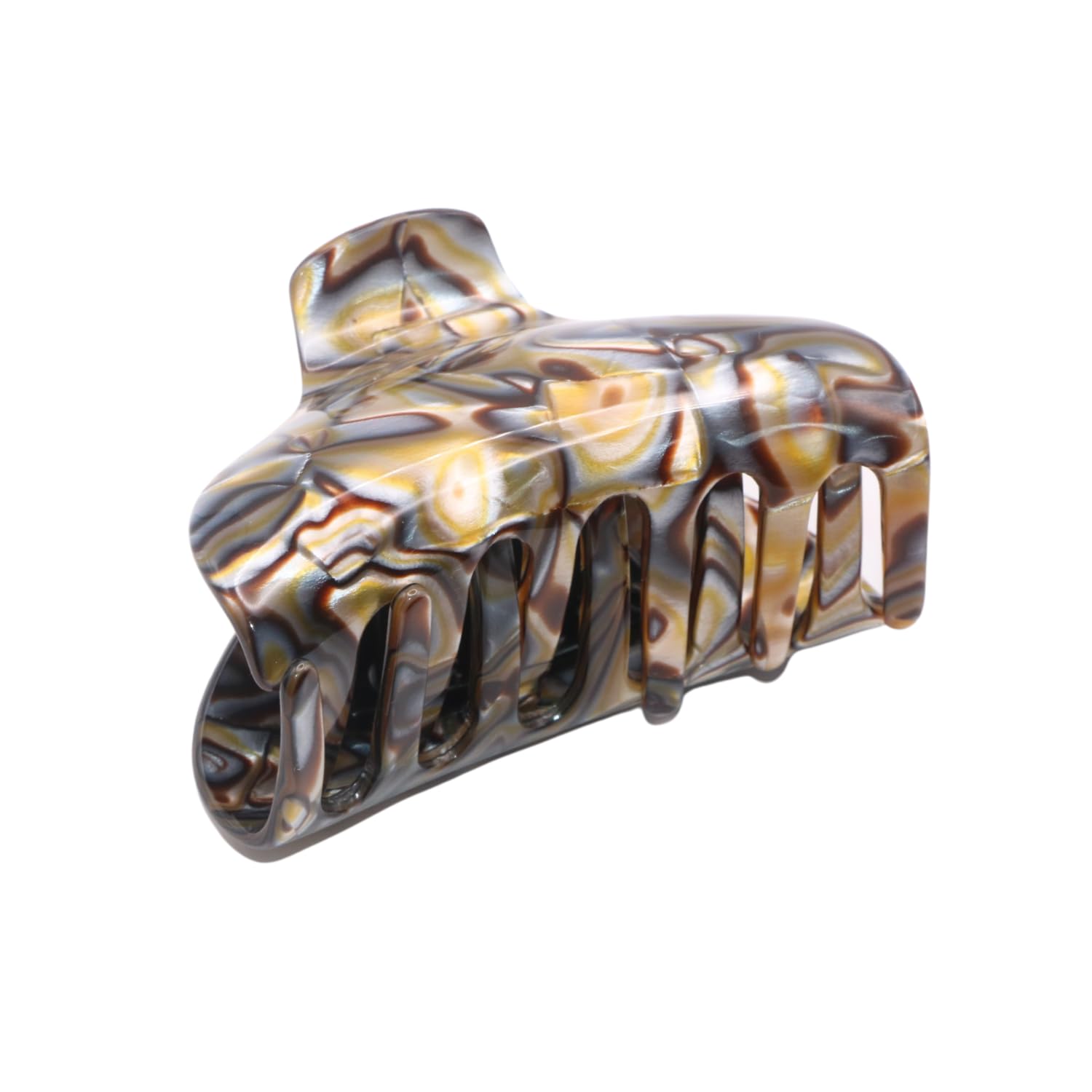 French Amie Tubular Wide Large Handmade Cellulose Jaw Hair Claw for Women