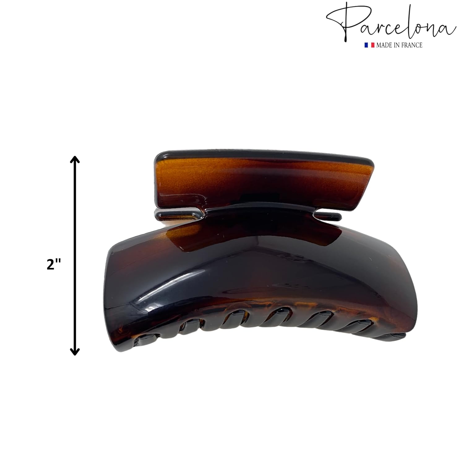Parcelona French Oblong Shell Medium Cellulose Jaw Hair Claw Clip Clutcher