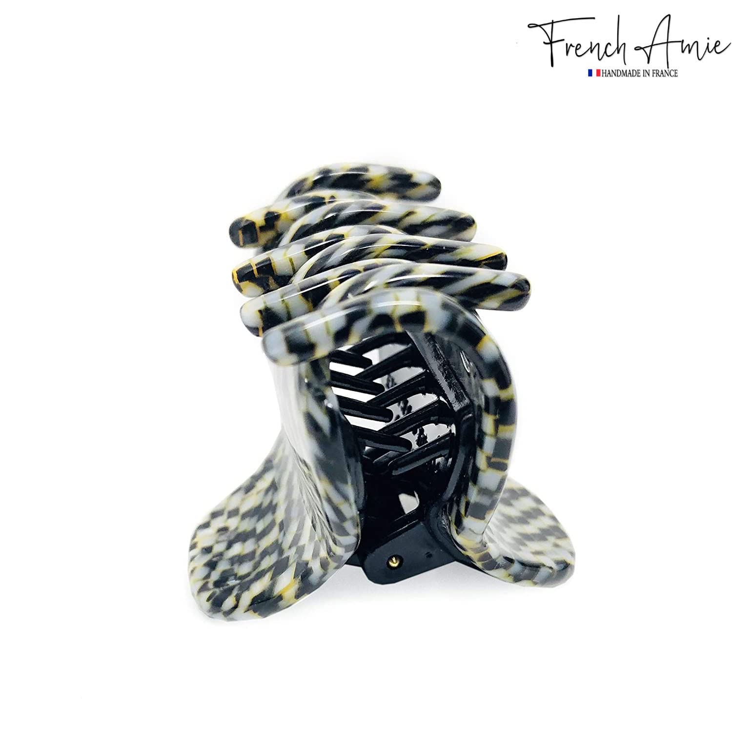 French Amie Belle 1 1/2" Mini Handmade Hair Claw French Acetate Jaw Clip for Women