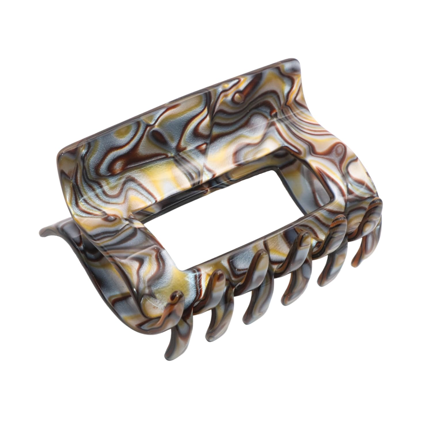 French Amie Geo Large 3" Cellulose Handmade Jaw Hair Claw Clip for Women