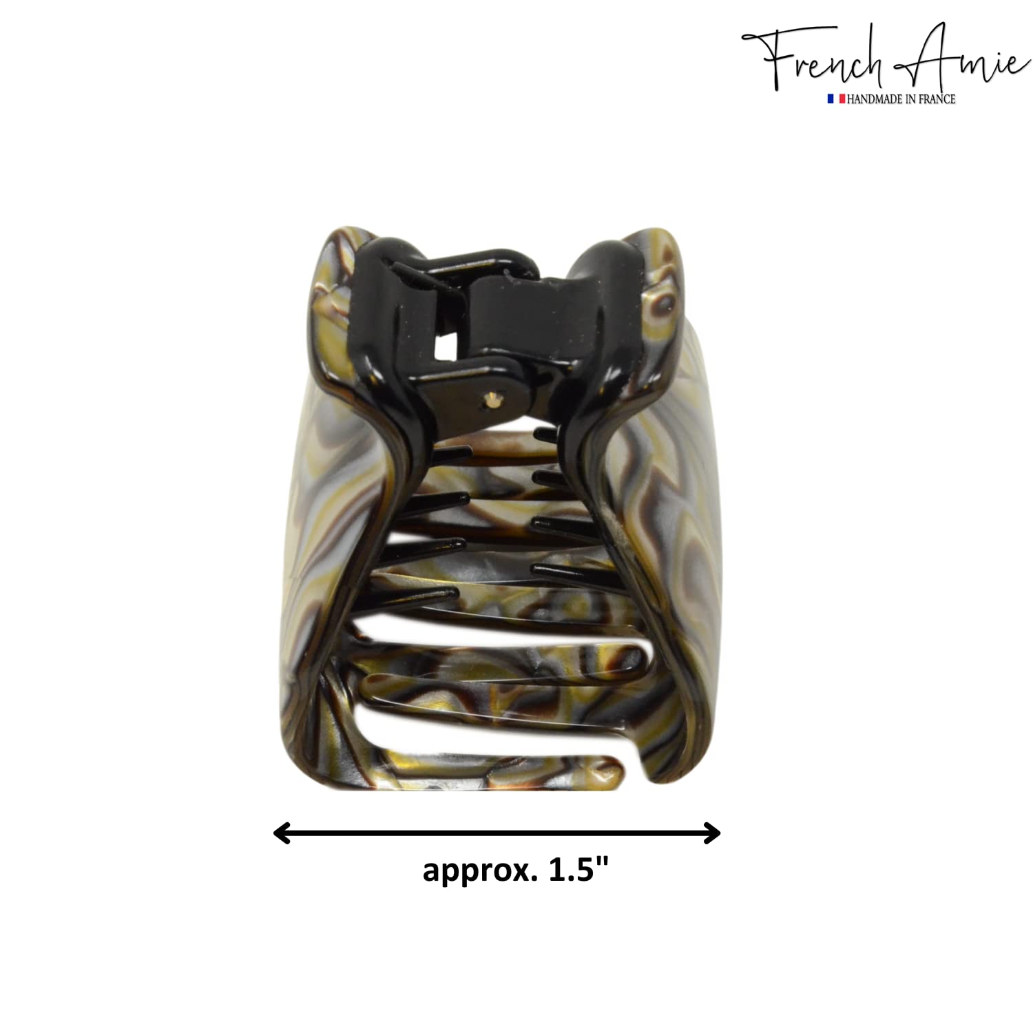 French Amie Big Fat Handmade Cellulose Acetate Small Jaw Hair Claw for Women and Girls