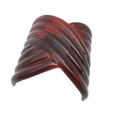 Parcelona French Interwined Brown Shell Celluloid Pony Hair Clip Barrette