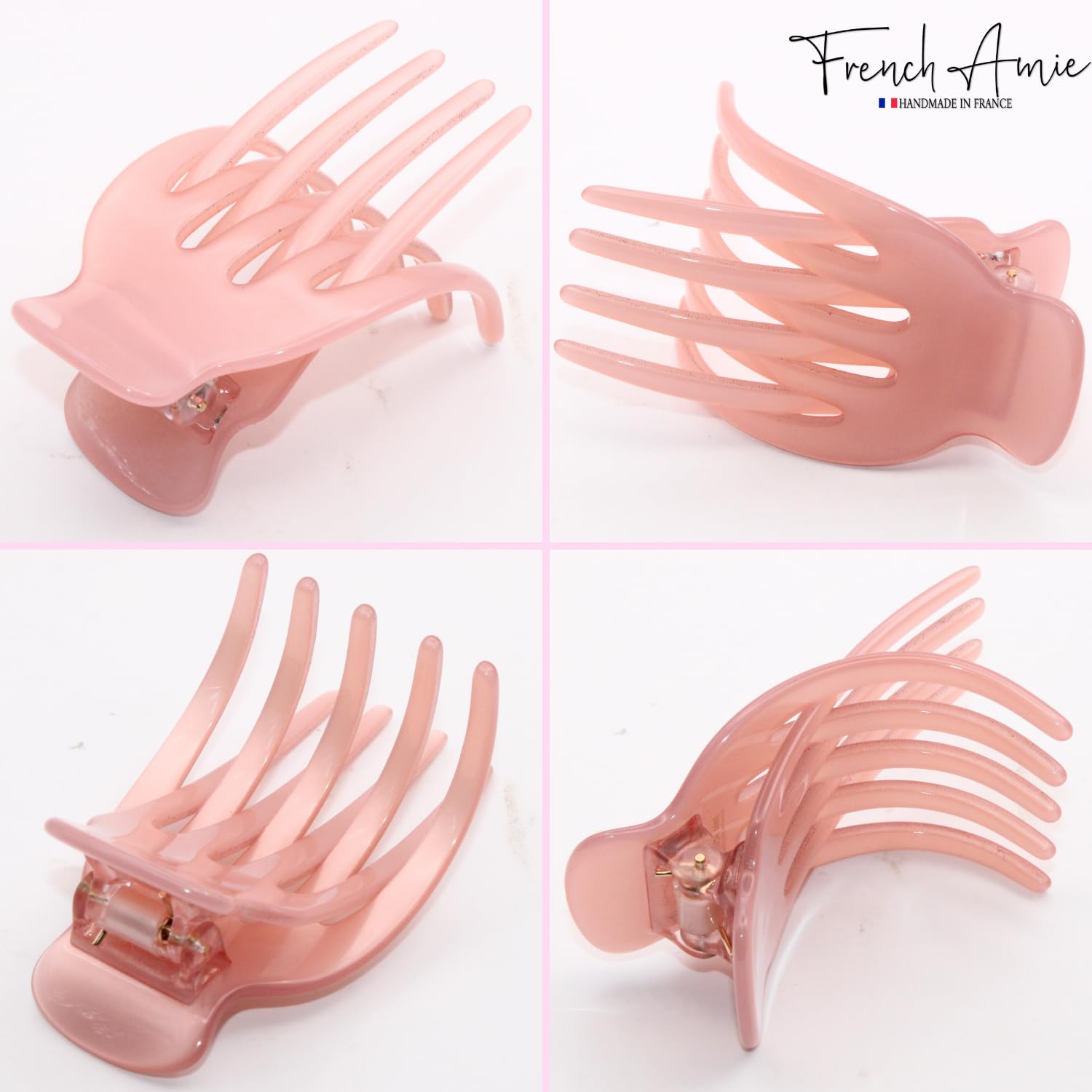 French Amie Bear Paw Small 2 ¾” Cellulose Handmade Yoga Jaw Hair Claw for Women