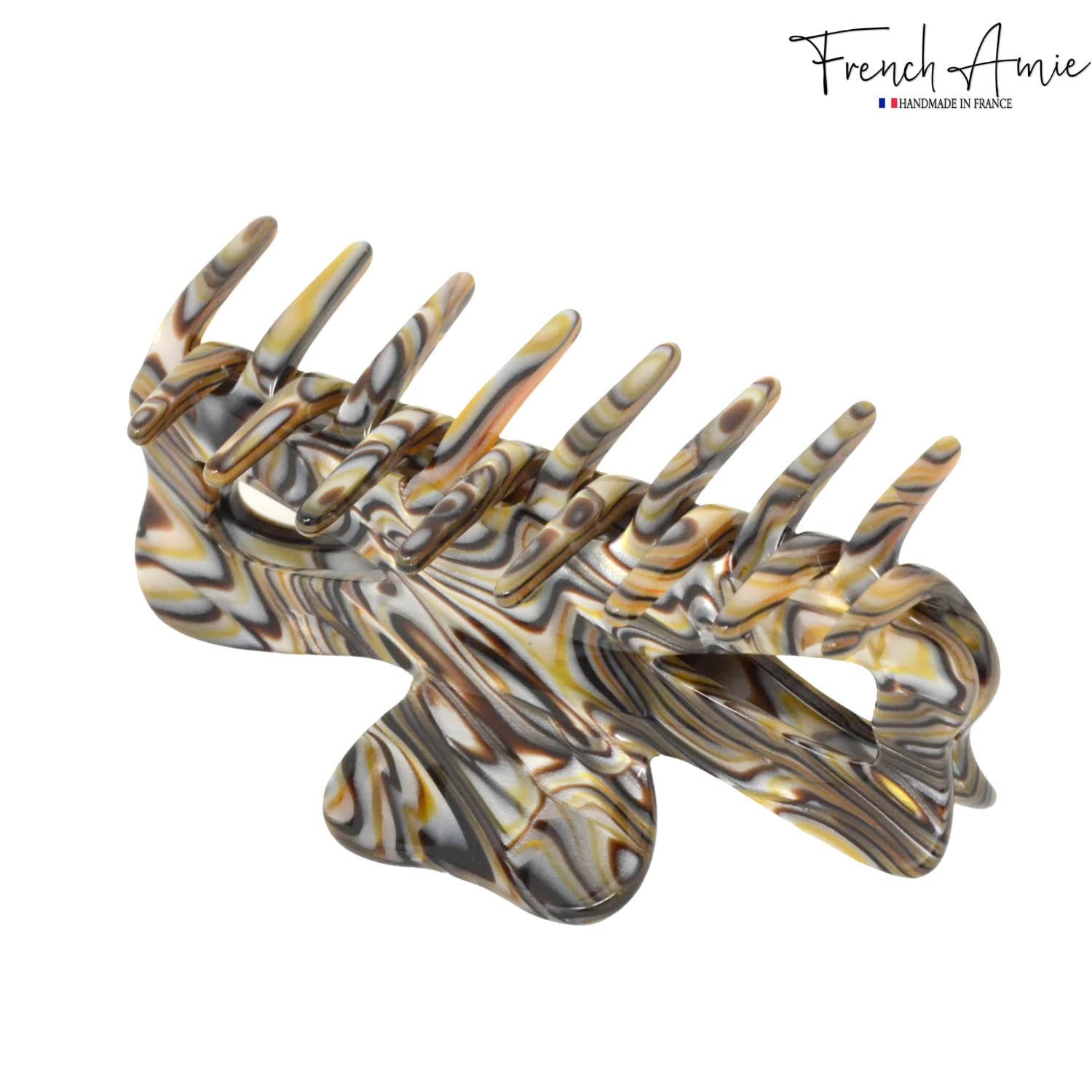 French Amie Large Butterfly 3.5" Handmade Cellulose Acetate Hair Claw for Women