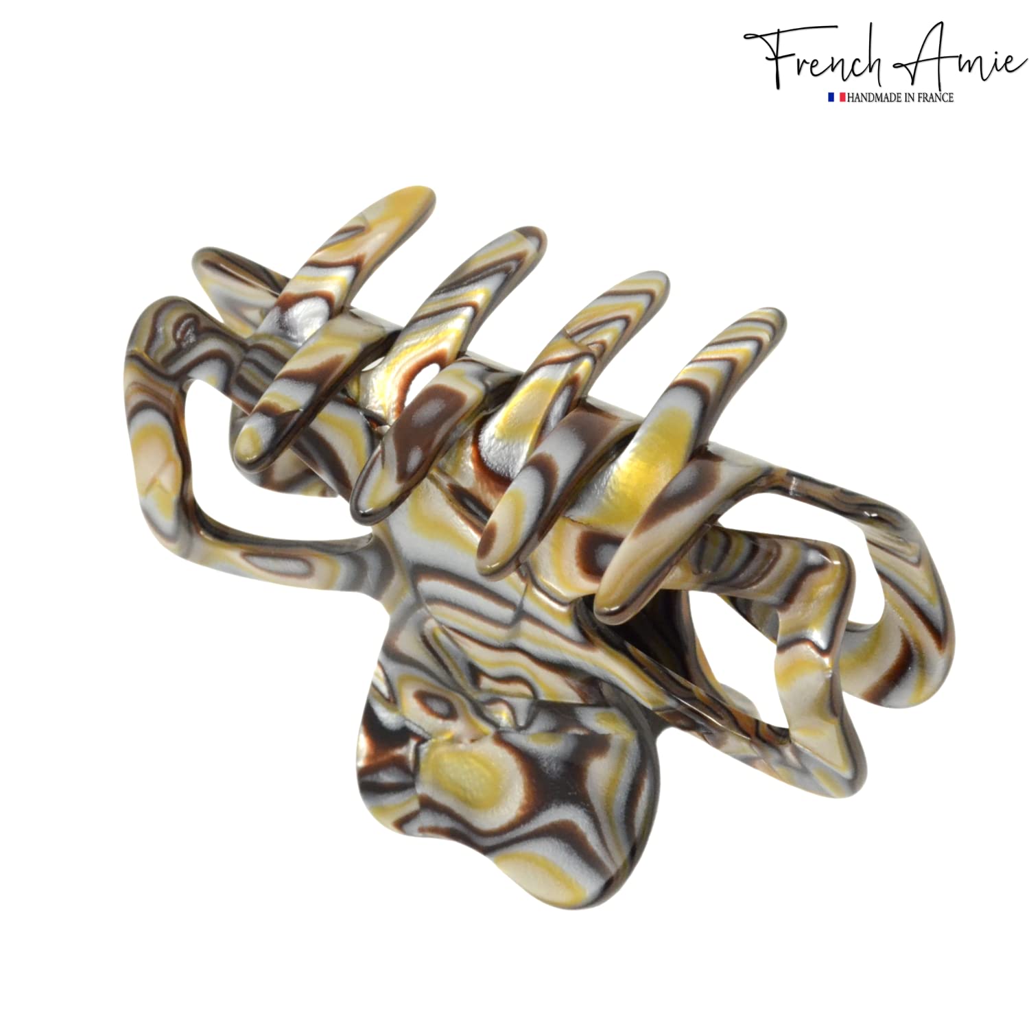 French Amie Classic Butterfly 3" Medium Handmade Cellulose Hair Claw