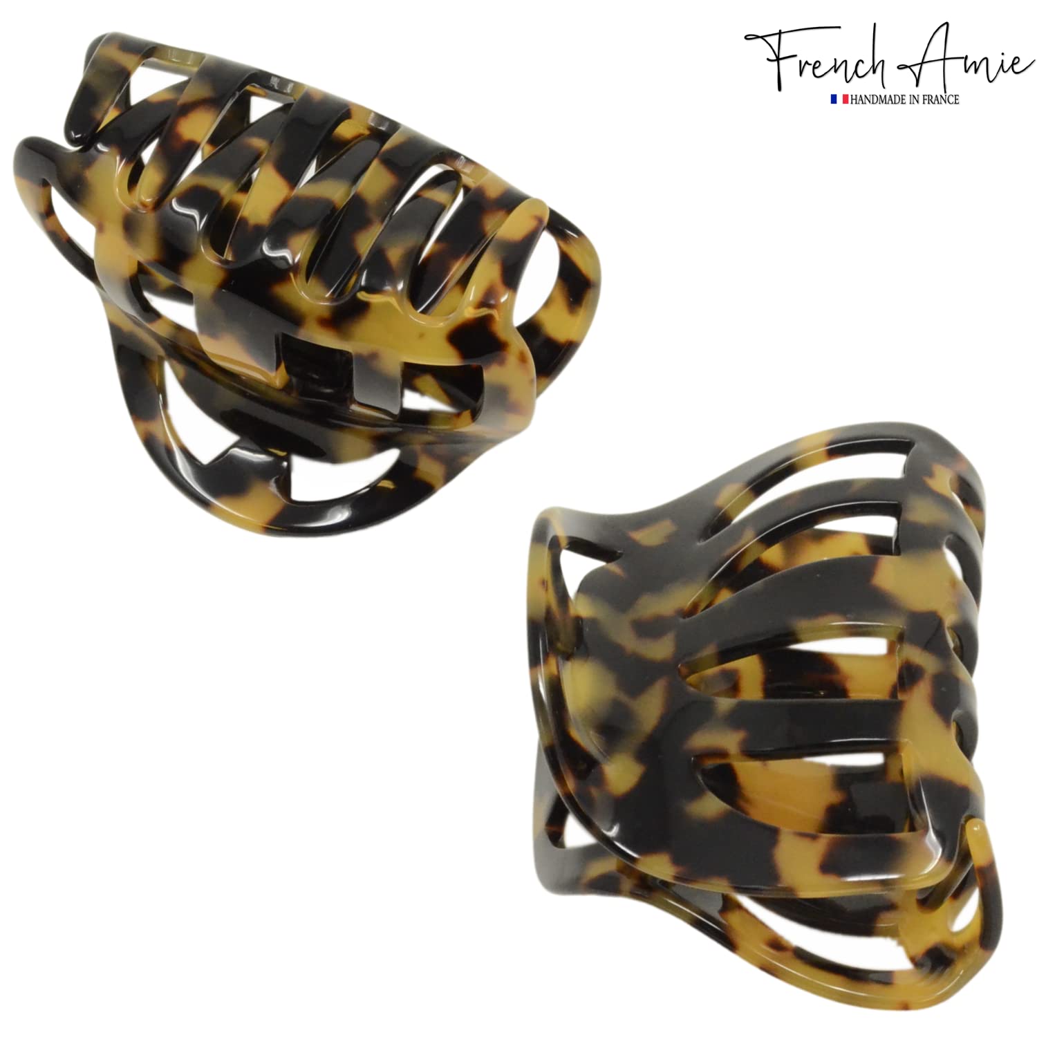 French Amie Hump Small 2 3/4" Cellulose Handmade Jaw Hair Claw Clip