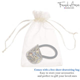 French Amie Curve Oval Celluloid Handmade Ponytail Elastic Hair Tie for Women