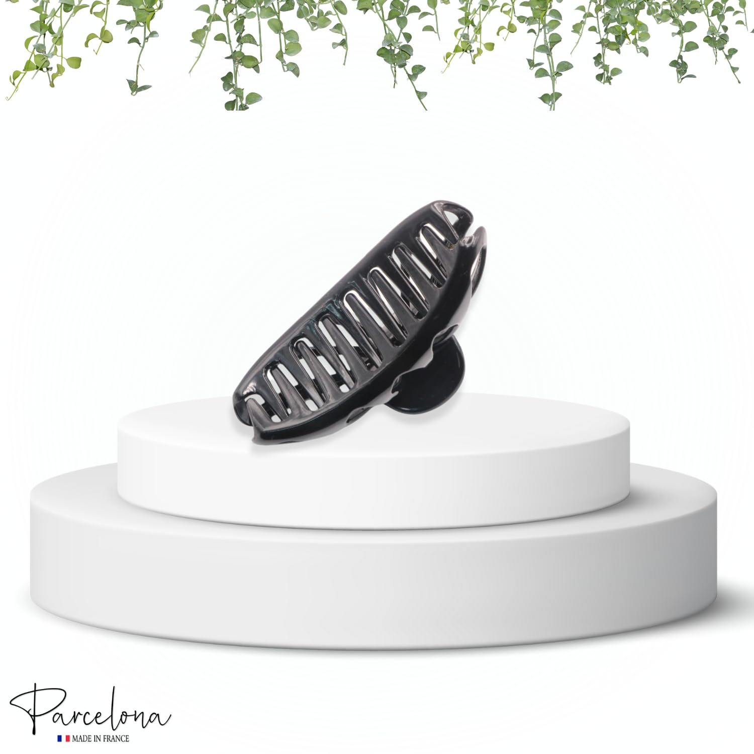 Parcelona French Rain Drop 4" Large Cellulose Jaw Hair Claw for Women