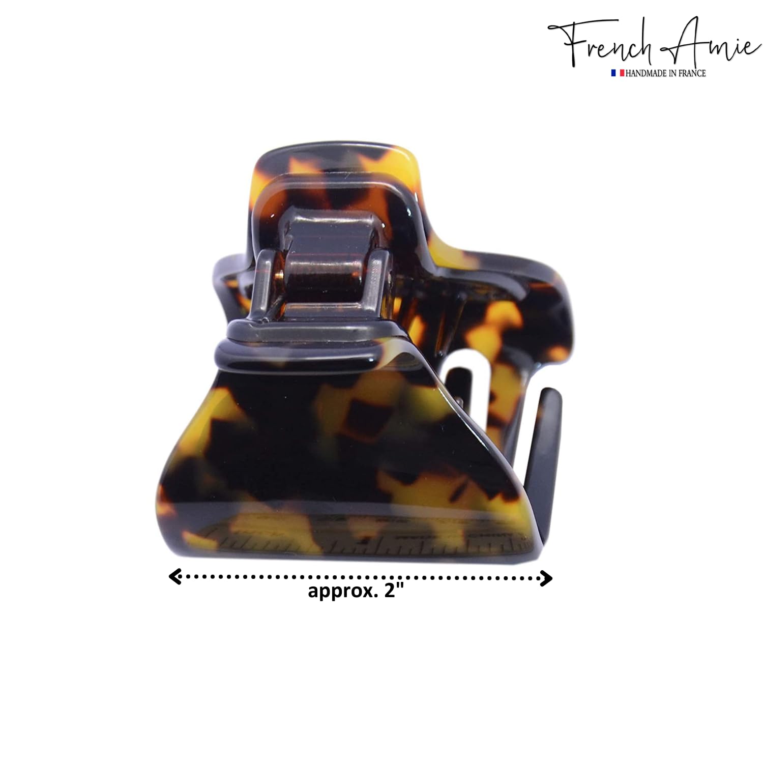 French Amie Big Fat Handmade Cellulose Acetate Small Jaw Hair Claw for Women and Girls