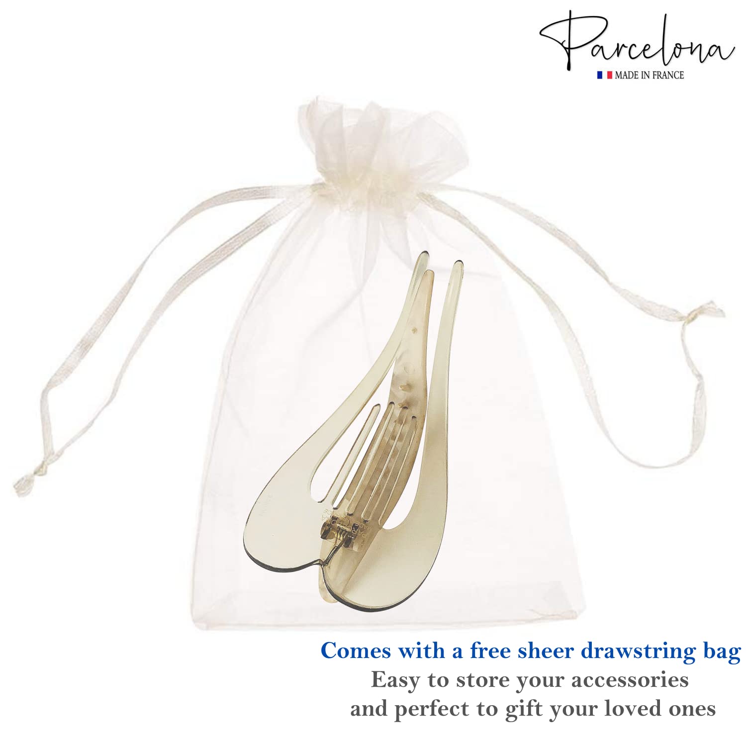 Parcelona French Pelican Large 5 Inches Side Slide Hair Claw Clip Clamp Clutcher
