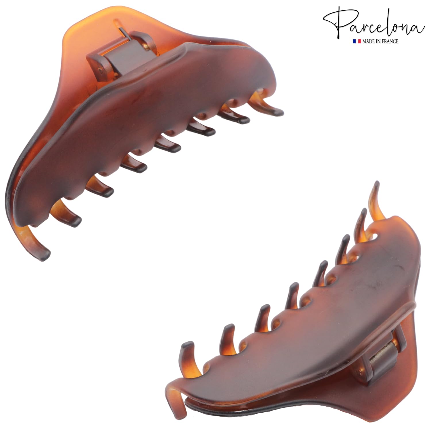 Parcelona French Boss Thin 3 1/2" Medium Cellulose Jaw Hair Claw for Women