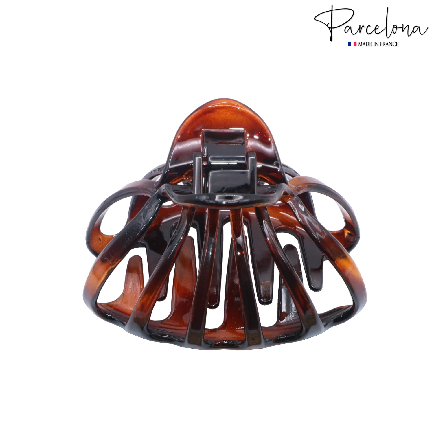Parcelona French Octopus 3 1/4" Cellulose Wide Flat Teeth Jaw Hair Claw