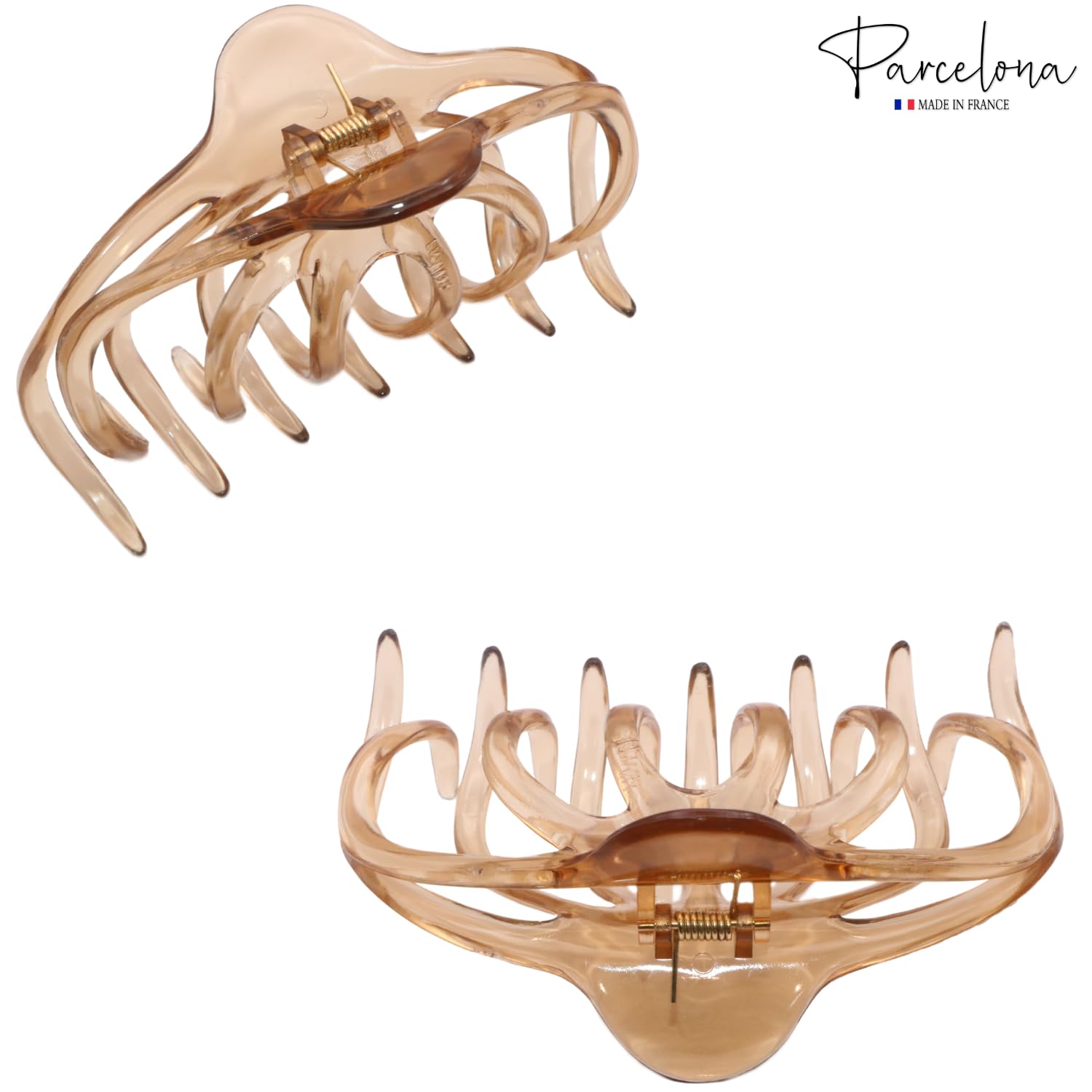 Parcelona French Dendrite Medium Cellulose Jaw Hair Claw for Women and Girls