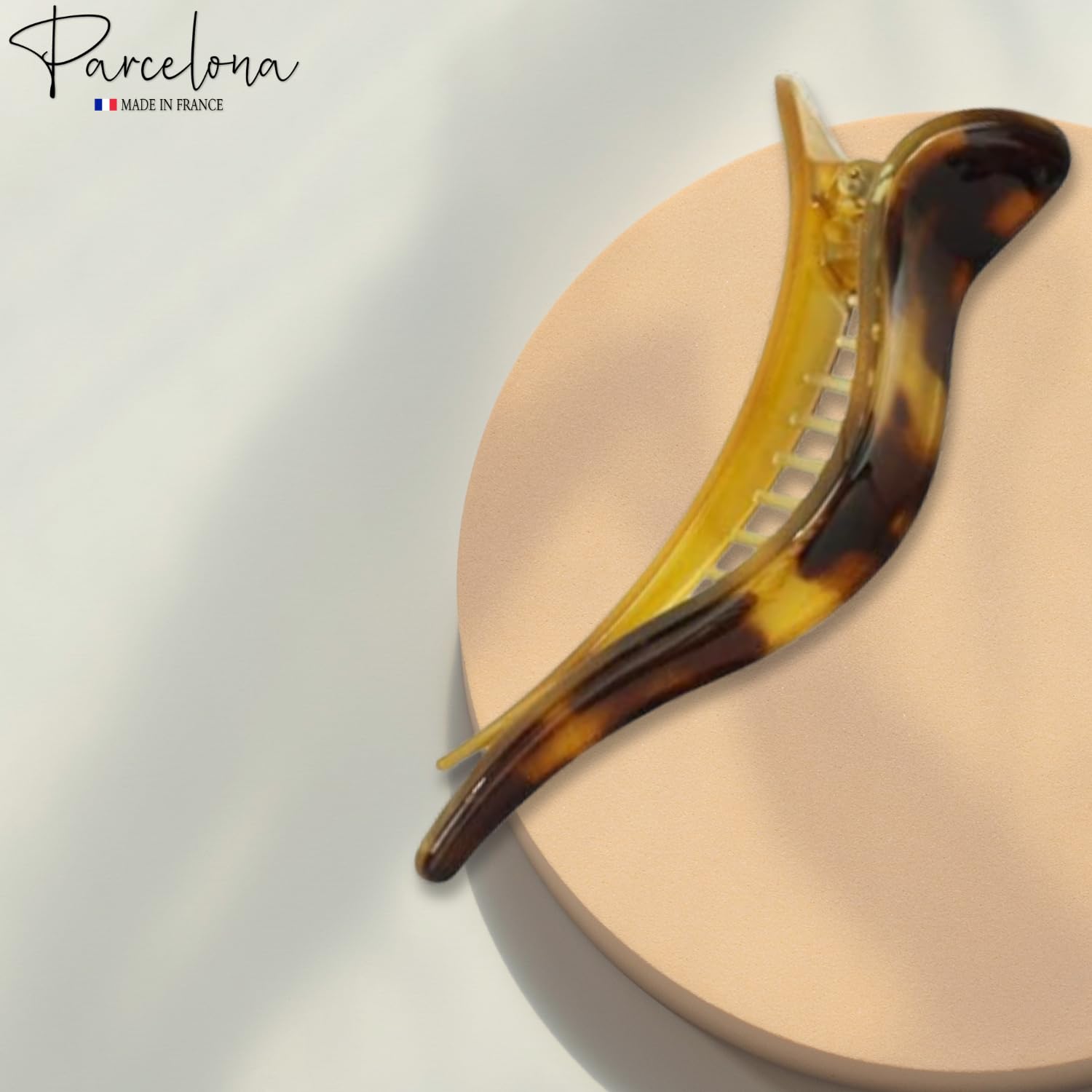 Parcelona French Brill Beak Large Cellulose Slide in Claw Clip Clamp for Women