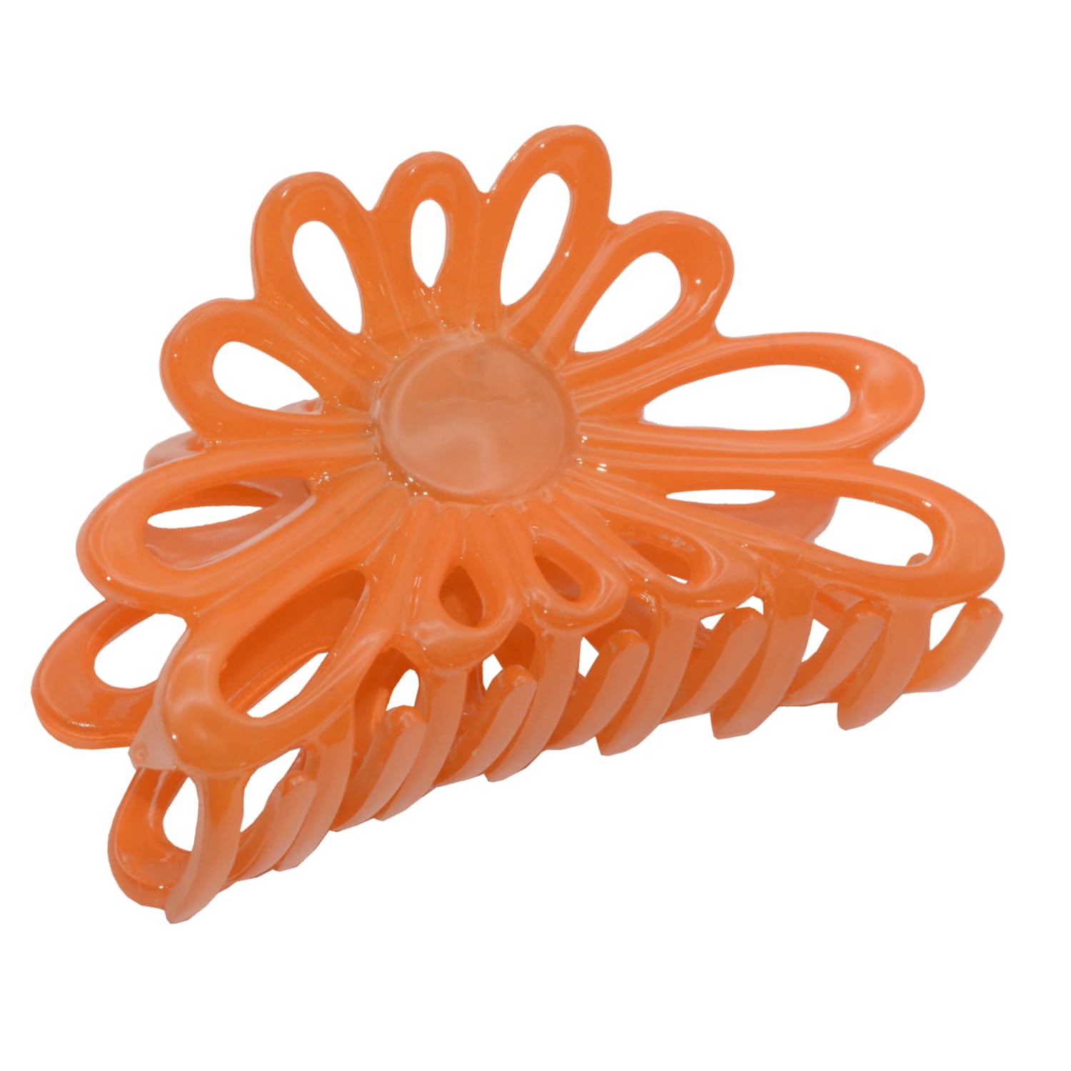 Parcelona French Plume Medium 3" Cellulose Acetate Hair Claw for Women and Girls